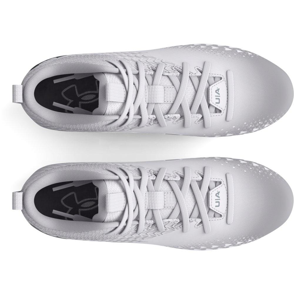 Under Armour Jr. Spotlight Select 3  Grade School Boys' "White/Silver" Football Cleat