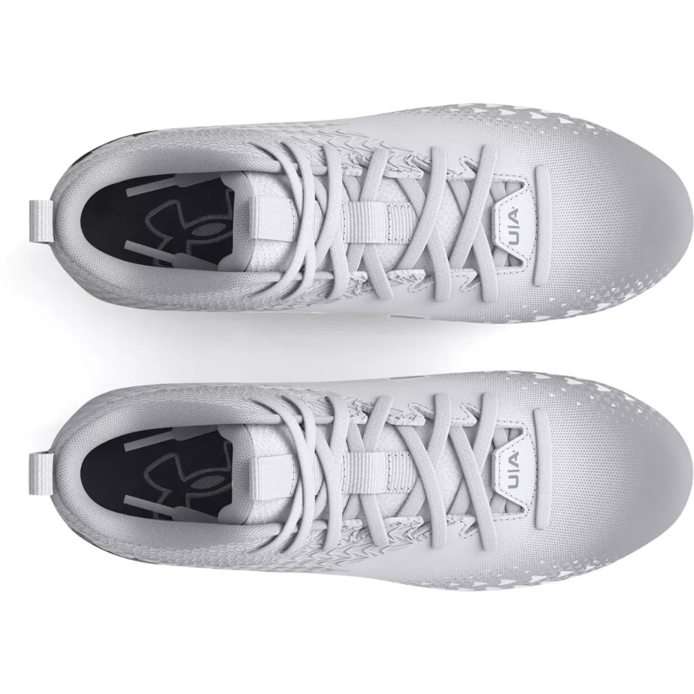 Under Armour Jr. Spotlight Select 3 "White/Silver" Grade School Boys' Football Cleat - WHITE/SILVER