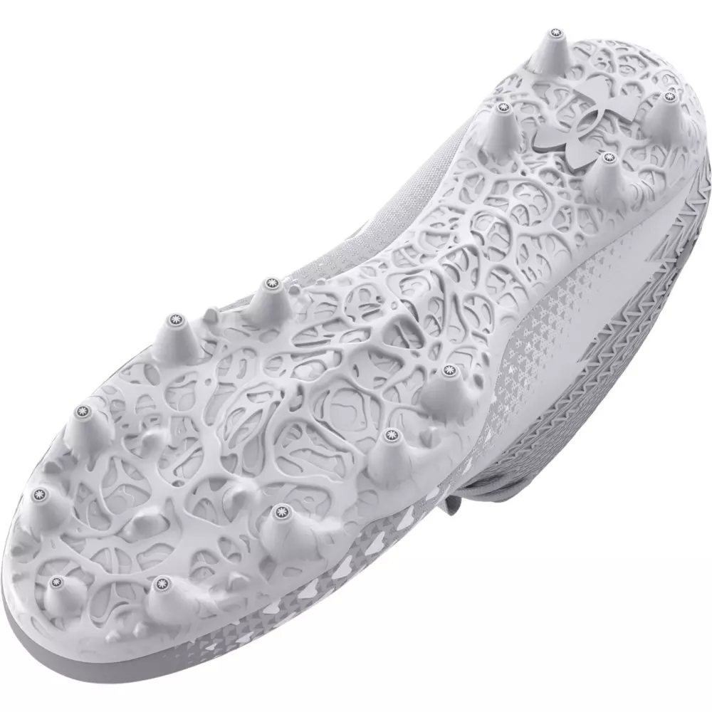 Under Armour Jr. Spotlight Select 3 "White/Silver" Grade School Boys' Football Cleat - WHITE/SILVER