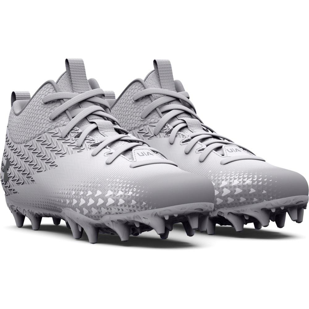 Under Armour Jr. Spotlight Select 3  Grade School Boys' "White/Silver" Football Cleat