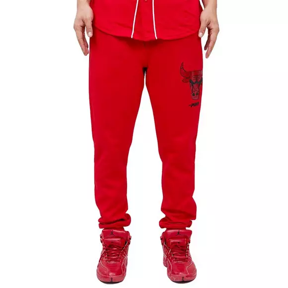 Pro Standard Men's Chicago Bulls Cherry Mono Fleece Sweatpants, Red, Size: XXL, Fleece/Elastic