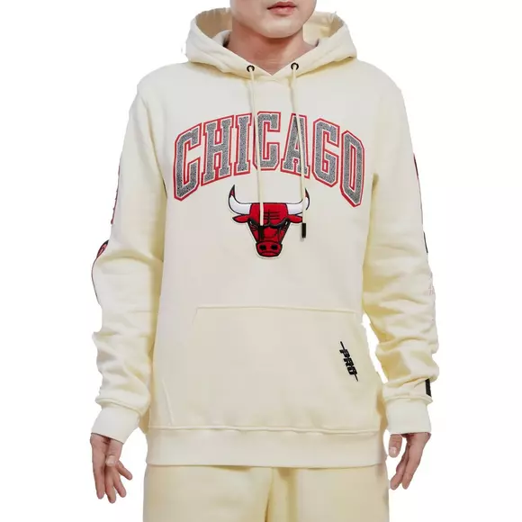 Pro Standard Men's Chicago Bulls Lost and Found Pullover Hoodie, Cream, Size: Large, Cotton