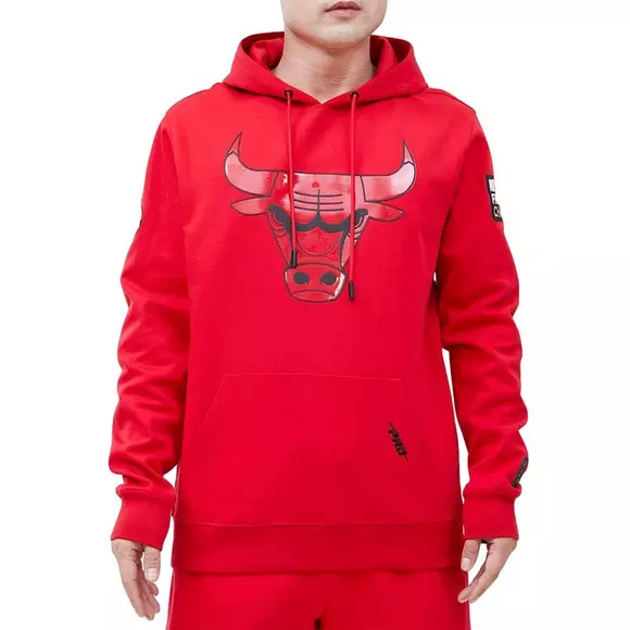 Nike Men's Chicago Bulls Red Pullover Fleece Hoodie, Small