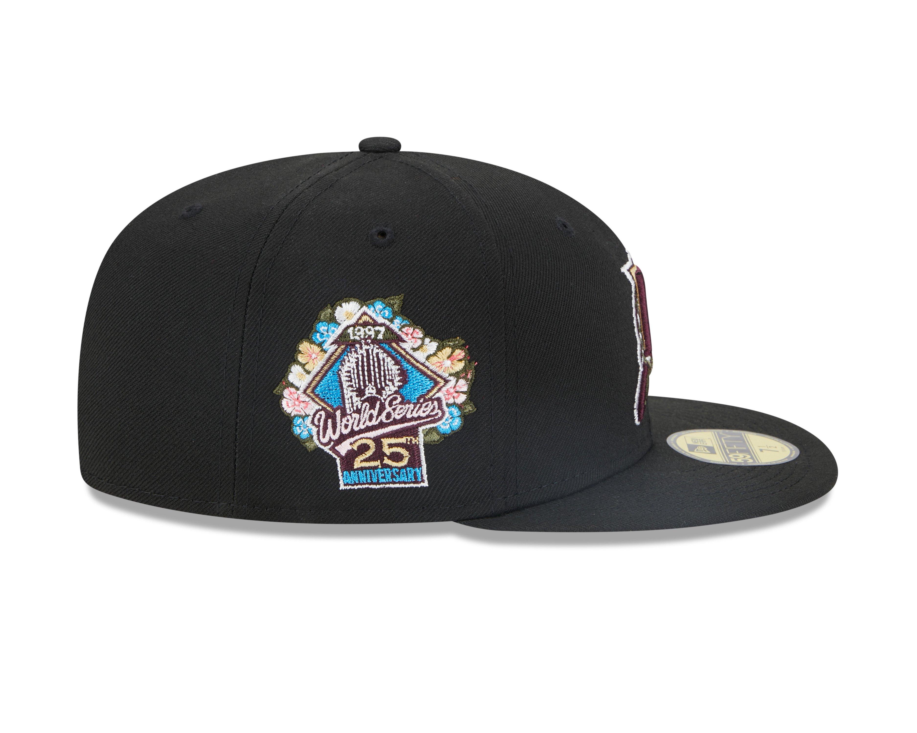 New Era Florida Marlins Fitted Red Bottom Black Red (10Th Anniversary  Embroidery)