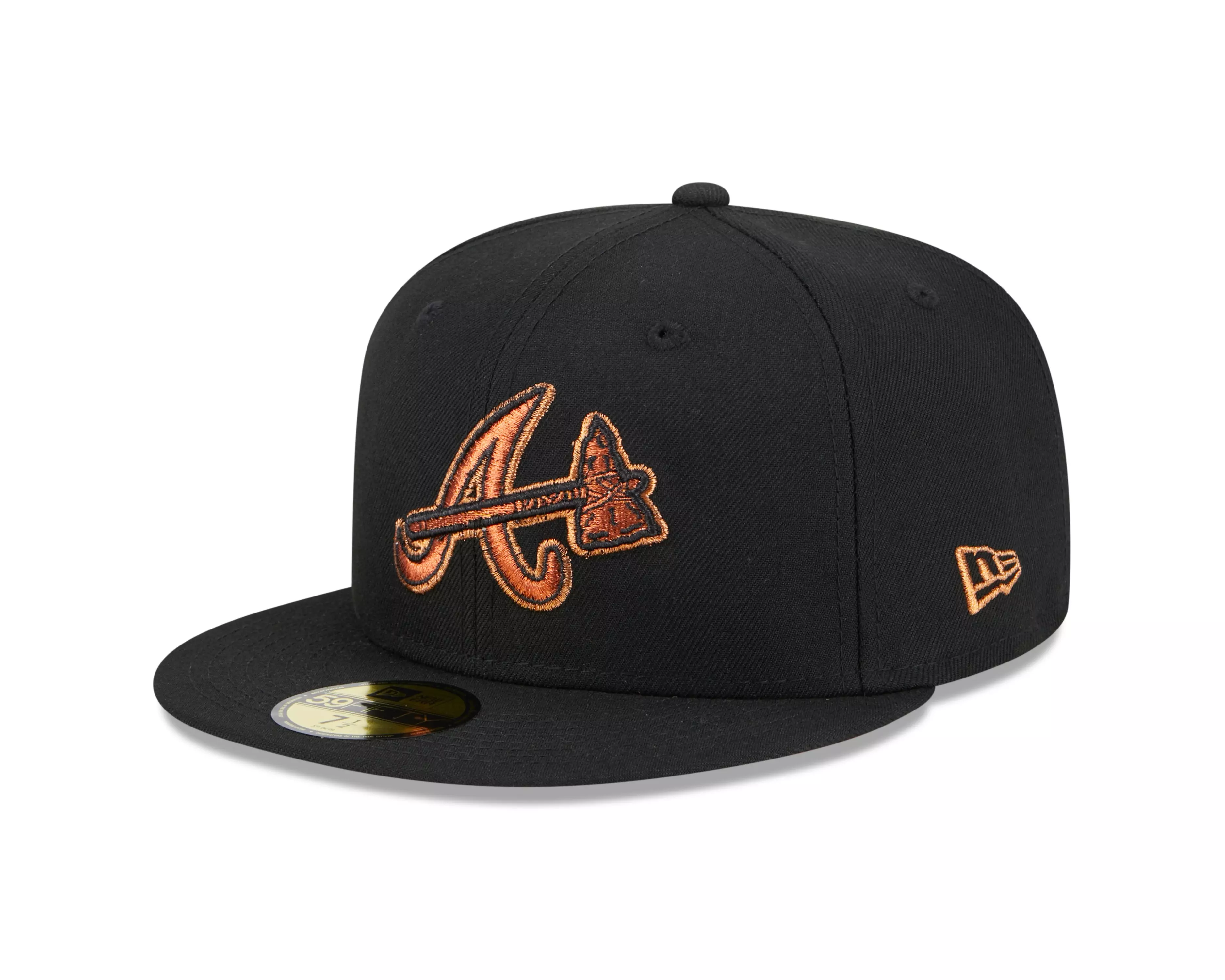 New Era Atlanta Braves Metallic Pop 59FIFTY Fitted Hat - BLACK