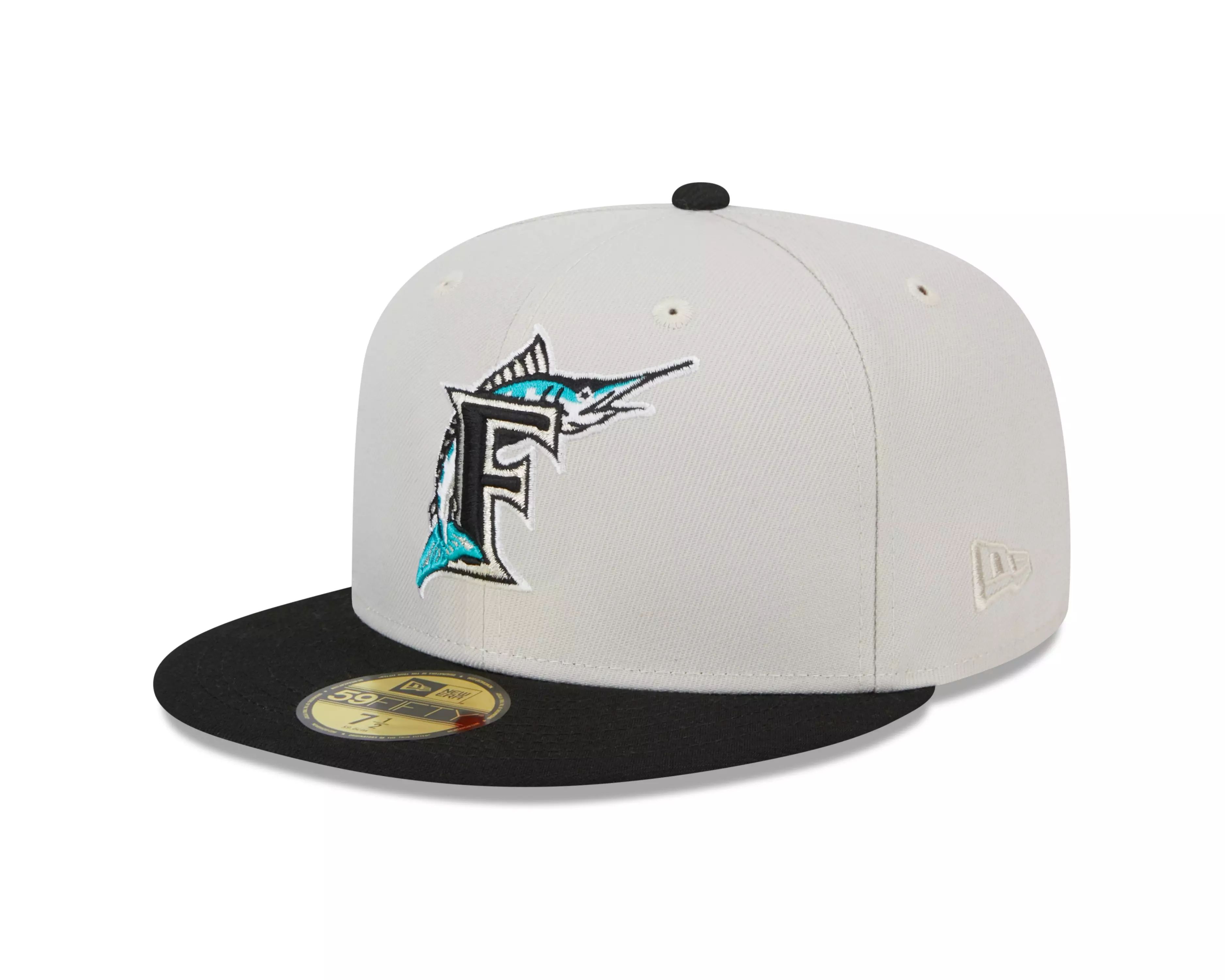New Era Florida Marlins Cooperstown World Class 59FIFTY Fitted Hat - CREAM