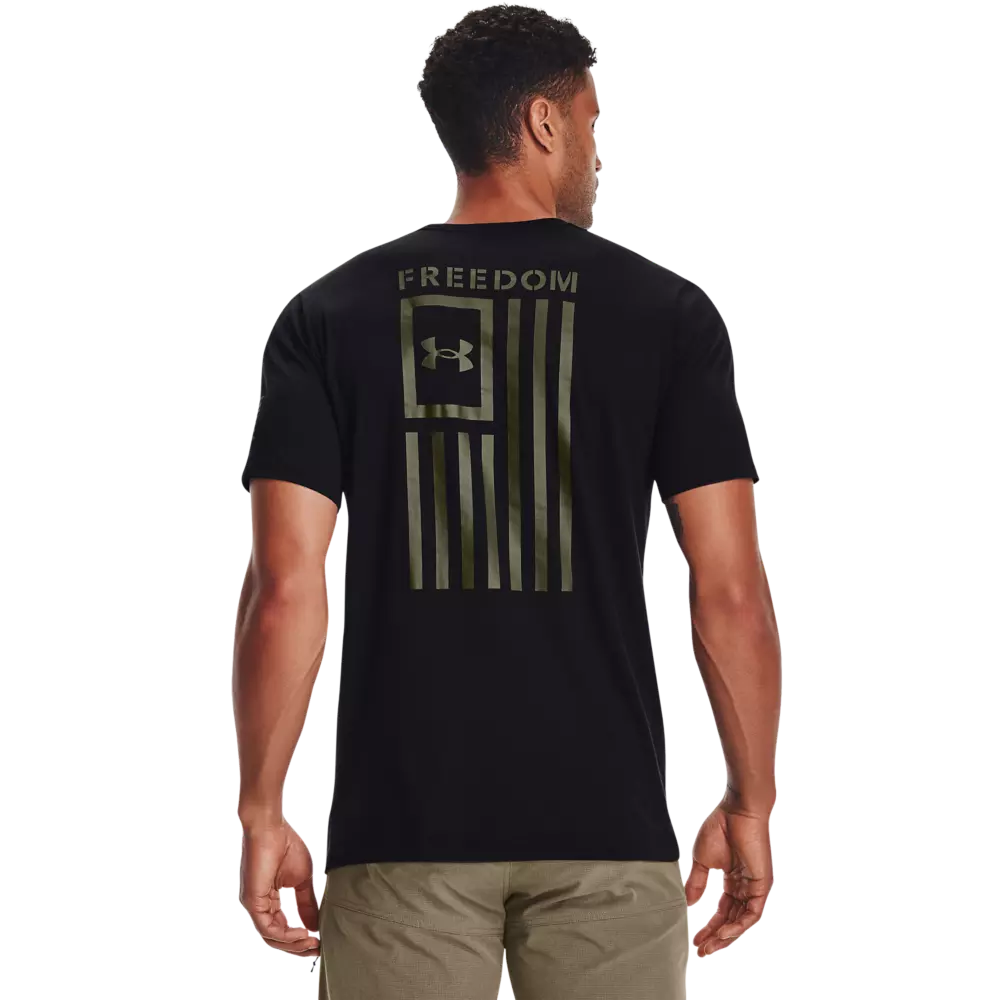 Under Armour Men's Freedom Flag Tee-Black - BLACK