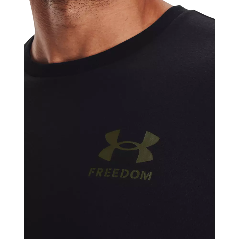 Under Armour Men's Freedom Flag Tee-Black - BLACK