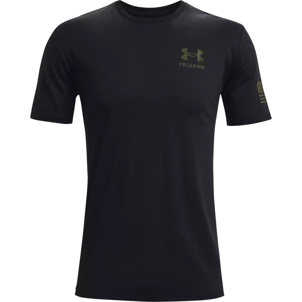 Under Armour Men's Freedom Flag Tee-Black - BLACK