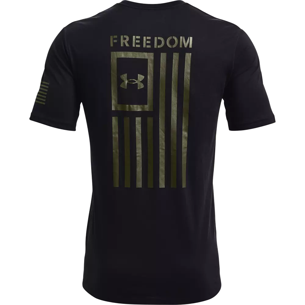 Under Armour Men's Freedom Flag Tee-Black - BLACK