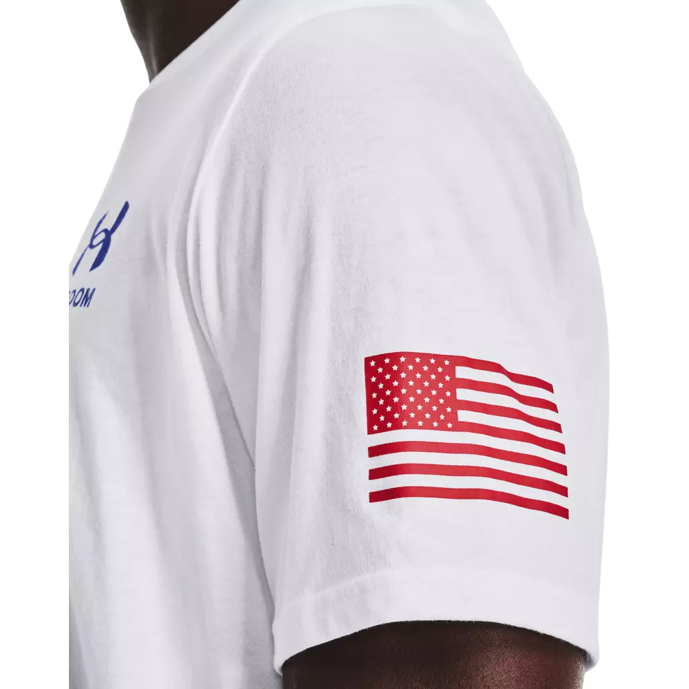 Under Armour Men's Freedom Flag Tee-White - WHITE/RED