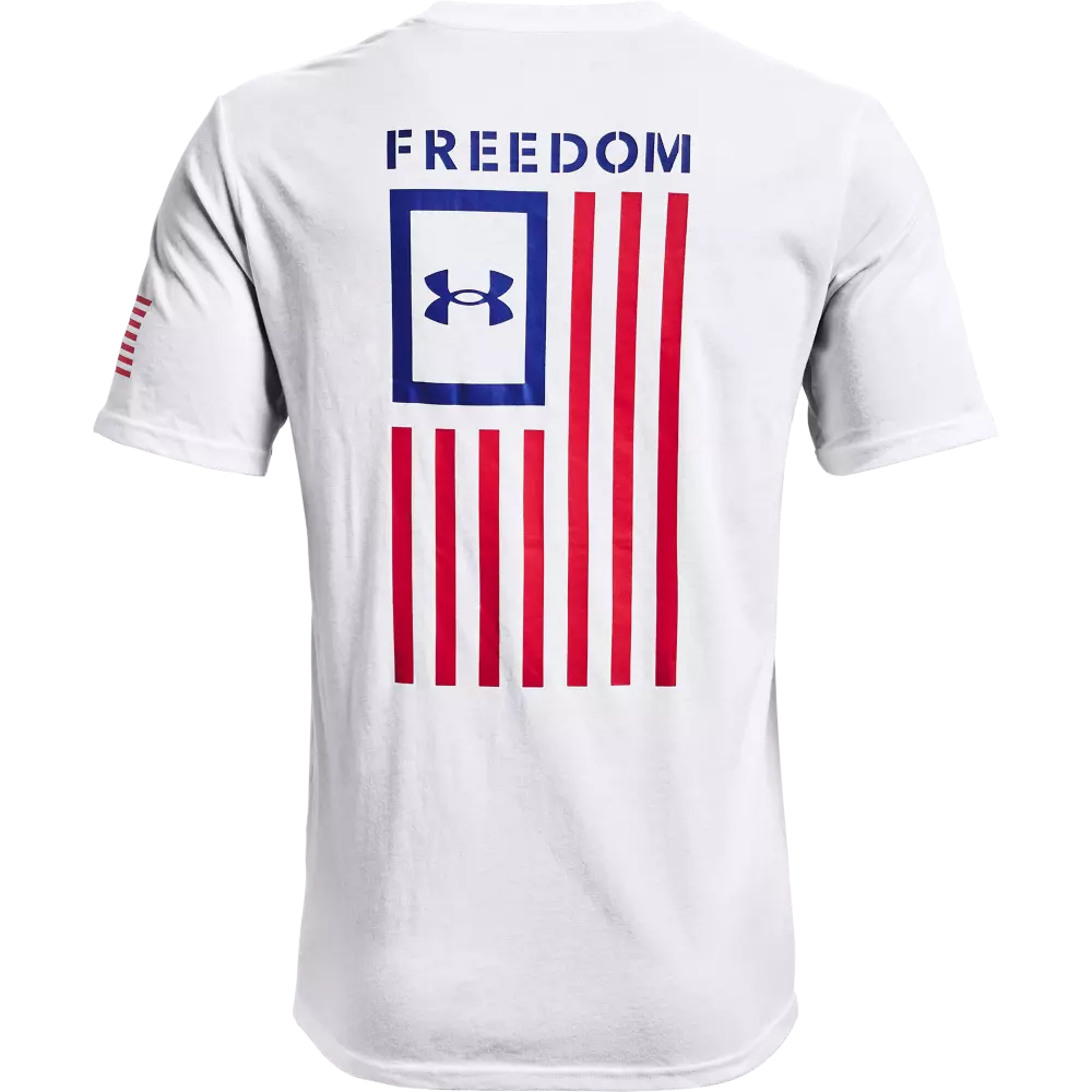Under Armour Men's Freedom Flag Tee-White - WHITE/RED