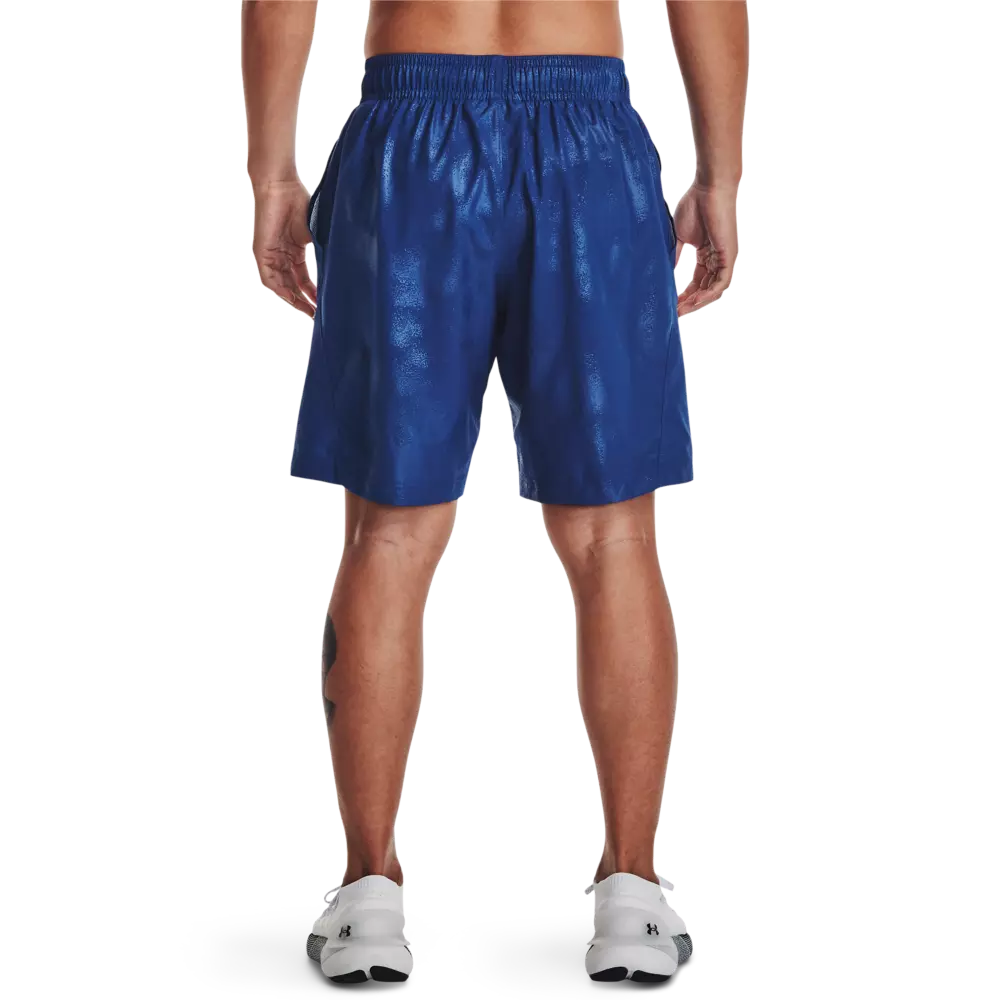 Under Armour Men's Woven Emboss Shorts-Blue - BLUE