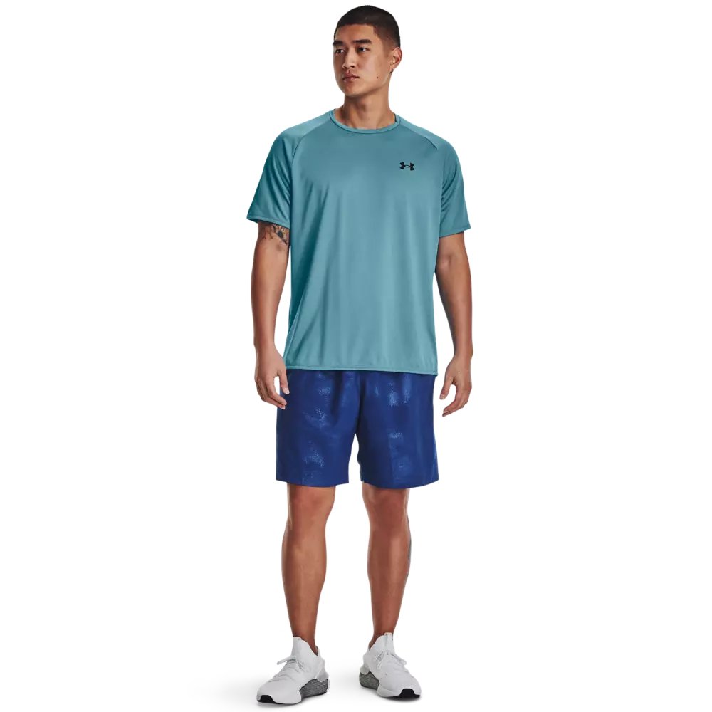 Under Armour Men's Woven Emboss Shorts-Blue - BLUE