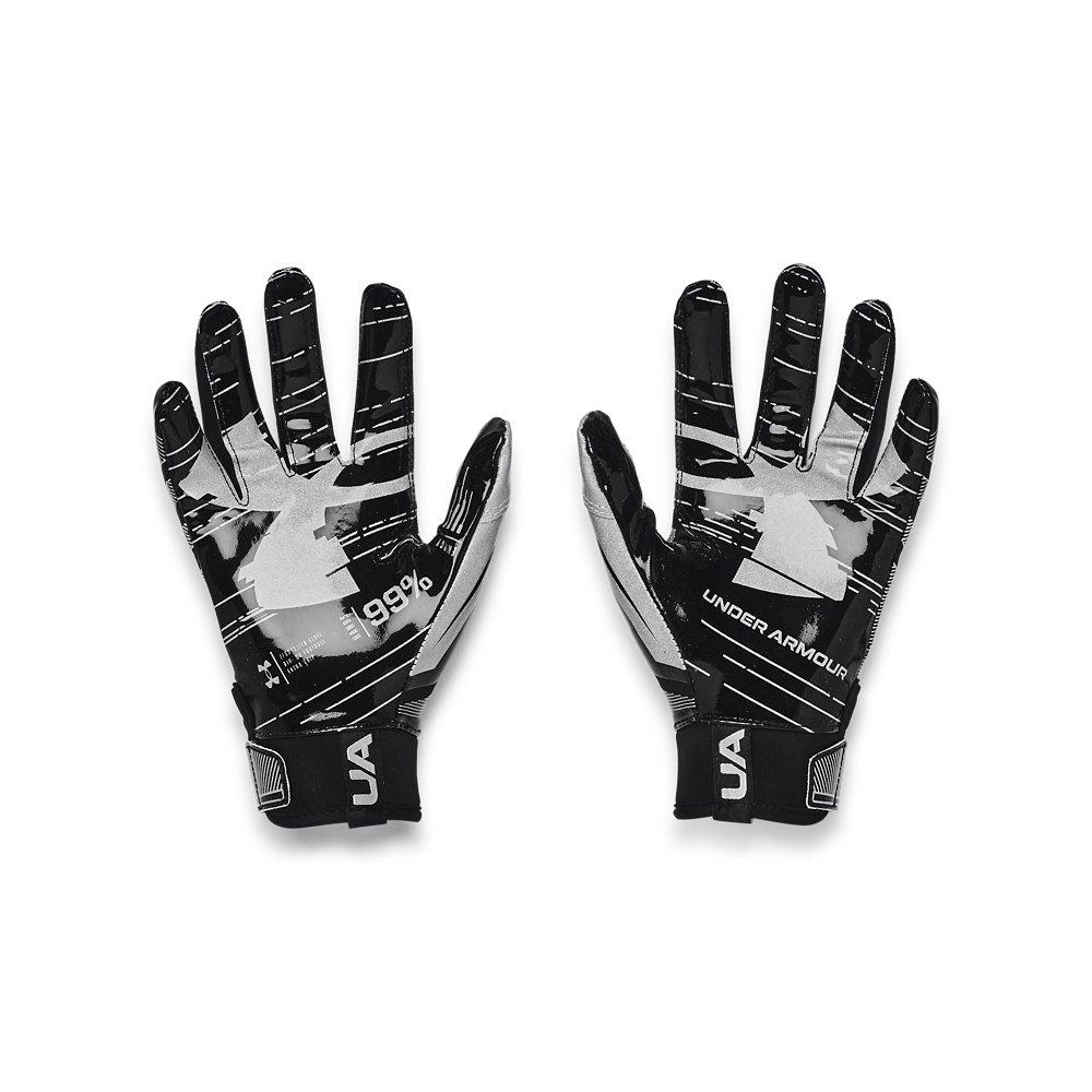 Under Armour F8 Pee Wee Football Receiver Gloves - BLACK Thumbnail View 2