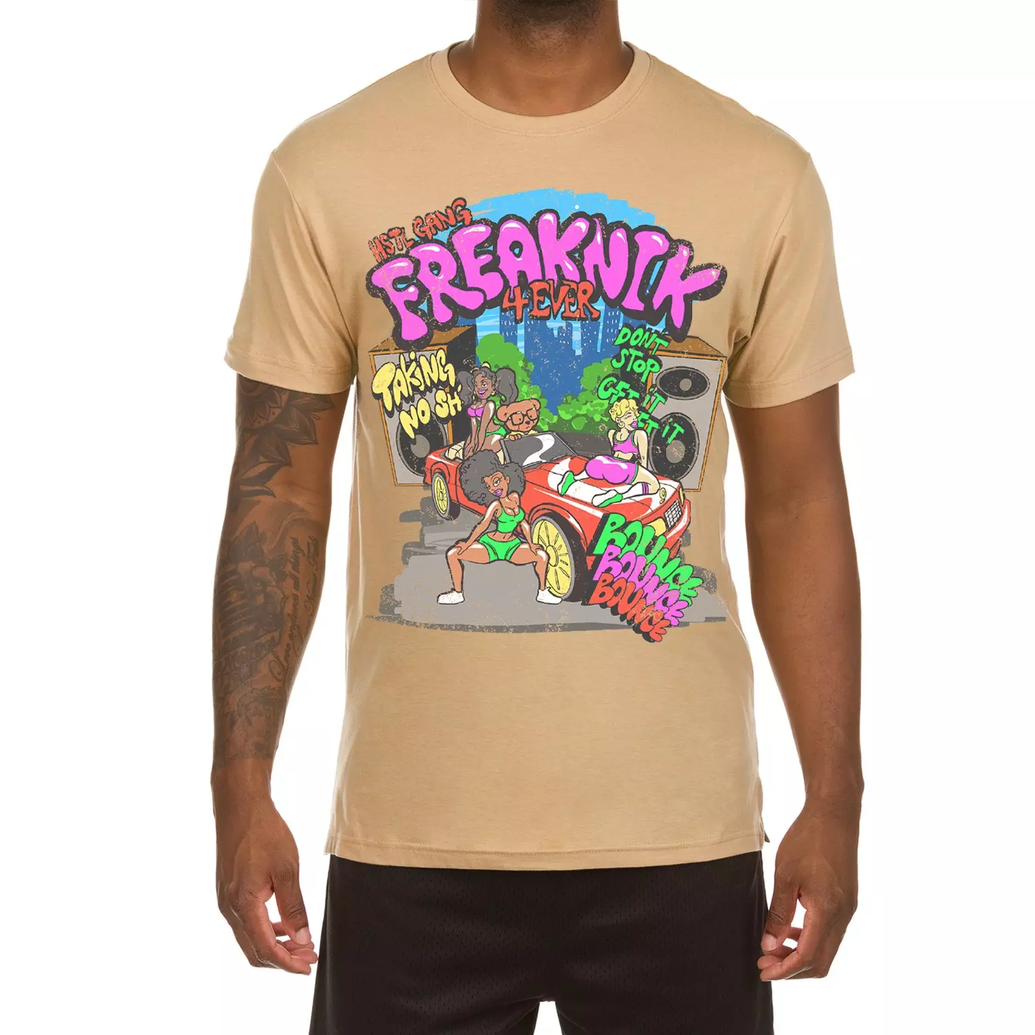 Hustle Gang Men's Freaknik Tee - Sand - TAN