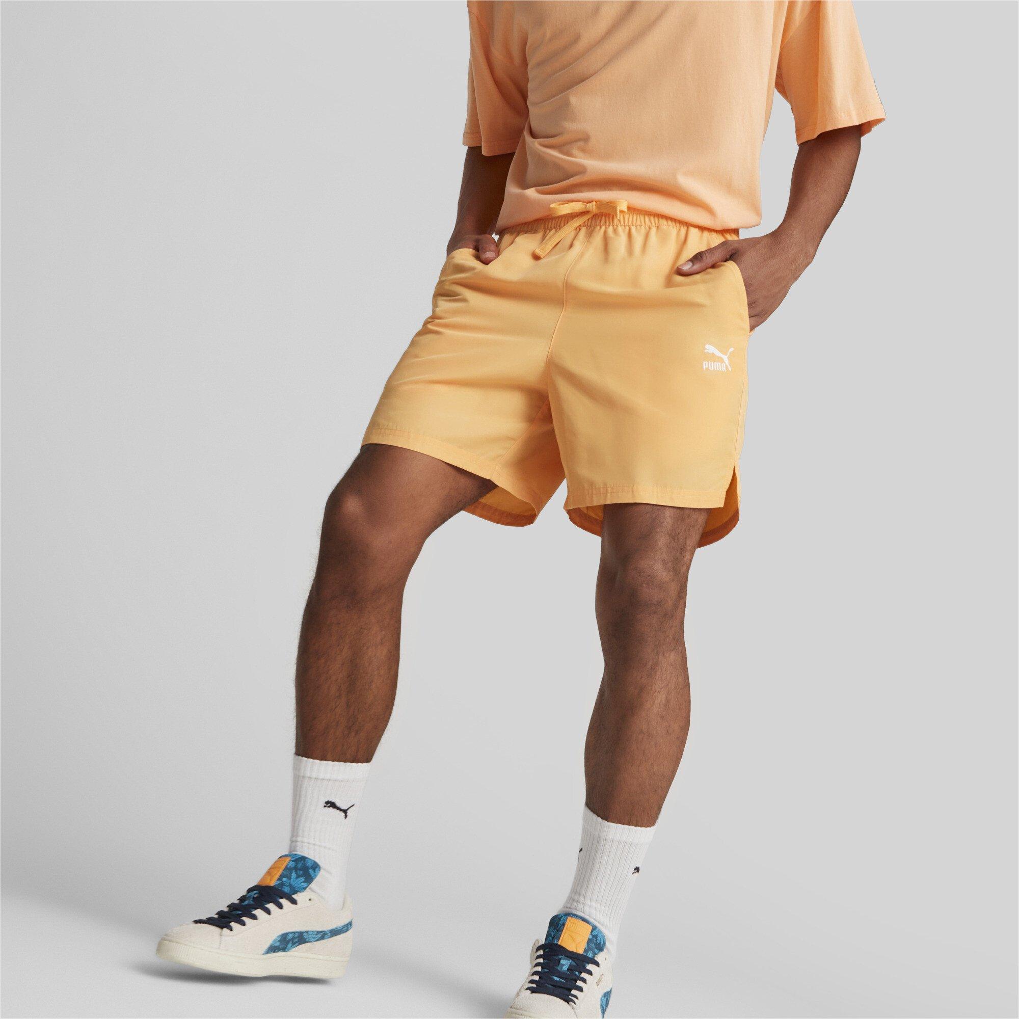 PUMA Men's Classic Worldwide 6-Inch Woven Shorts - ORANGE Thumbnail View 2