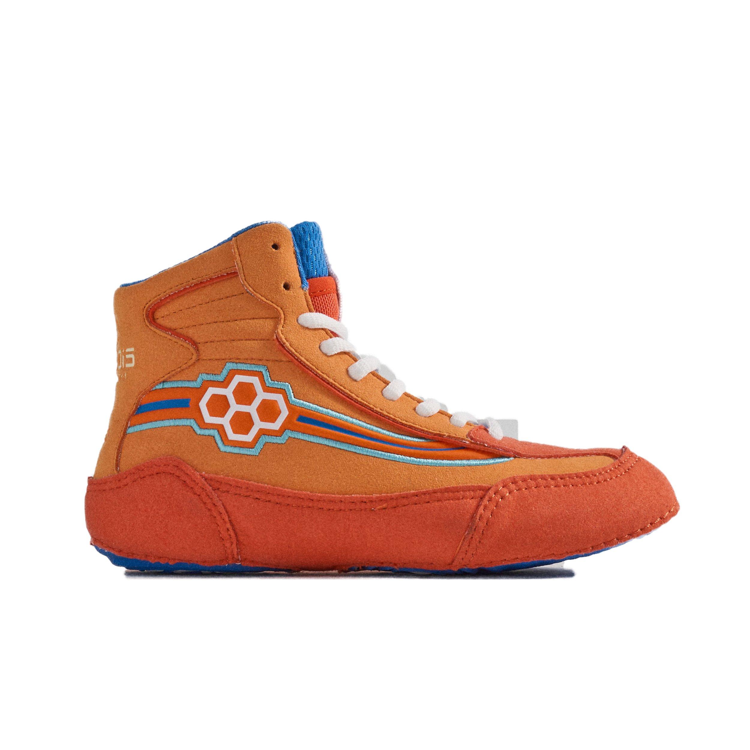 Blue and orange store wrestling shoes