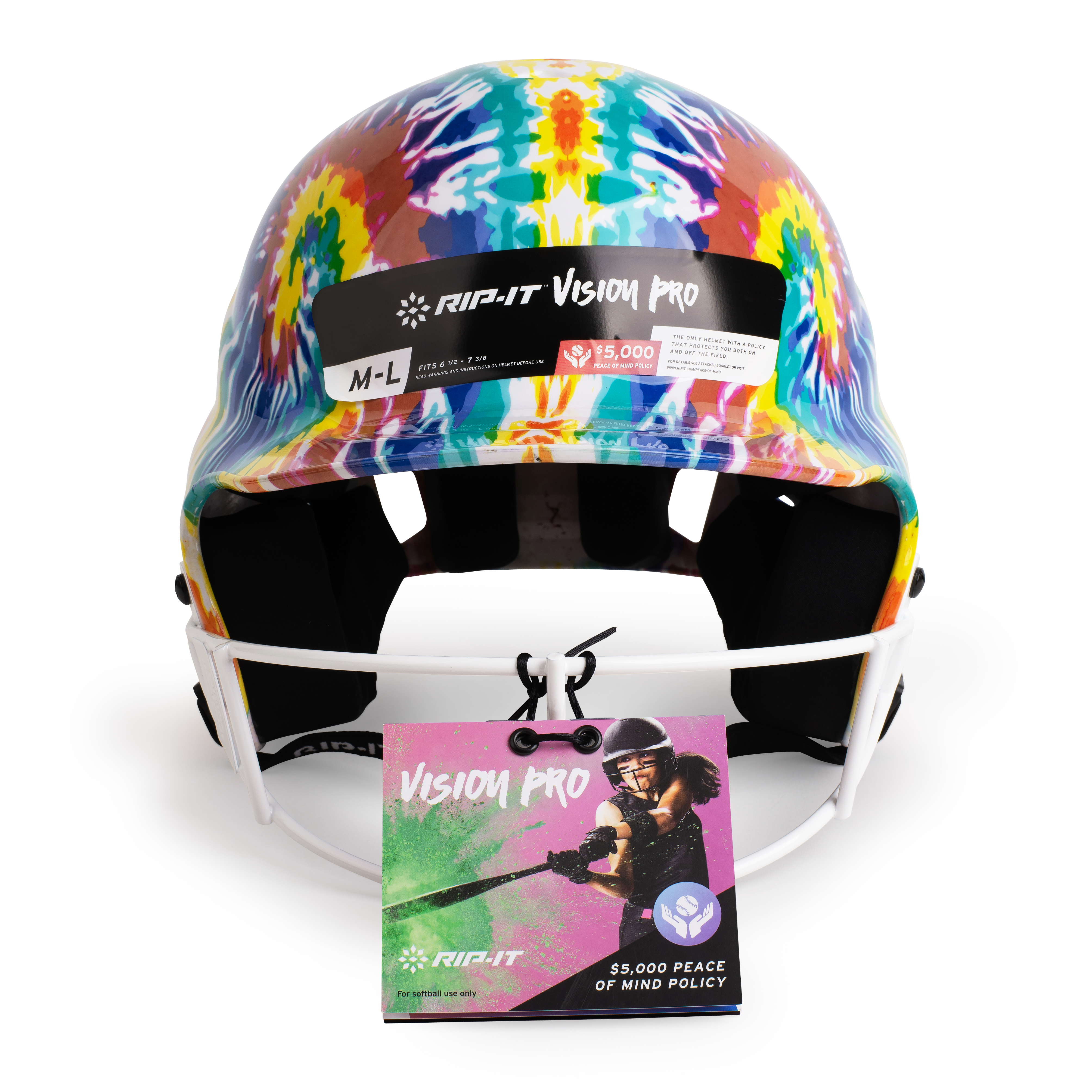 RIP-IT Women's Vision Pro Softball Helmet - Tie Dye