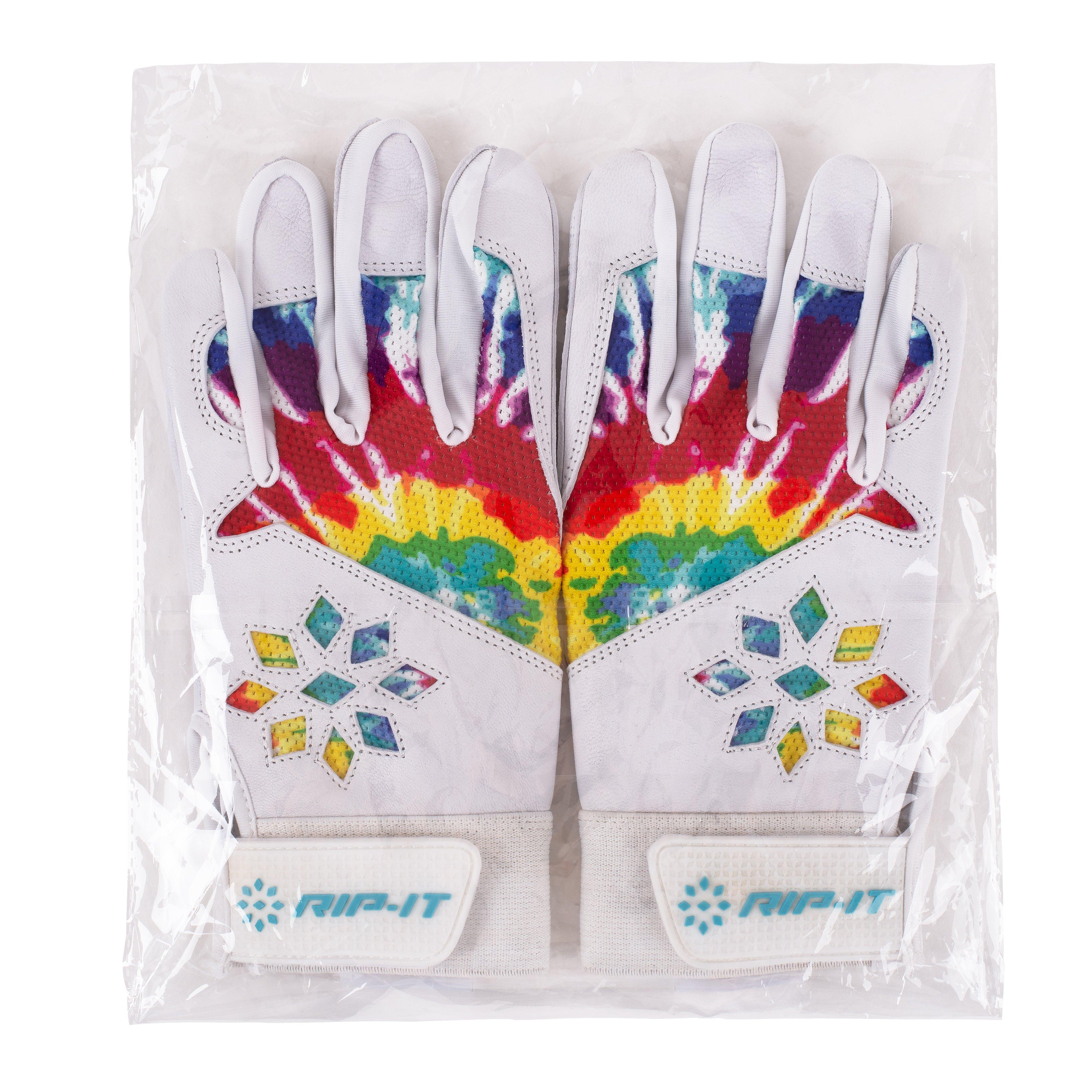 RIP-IT Girls' Blister Control Softball Batting Gloves - Tie Dye