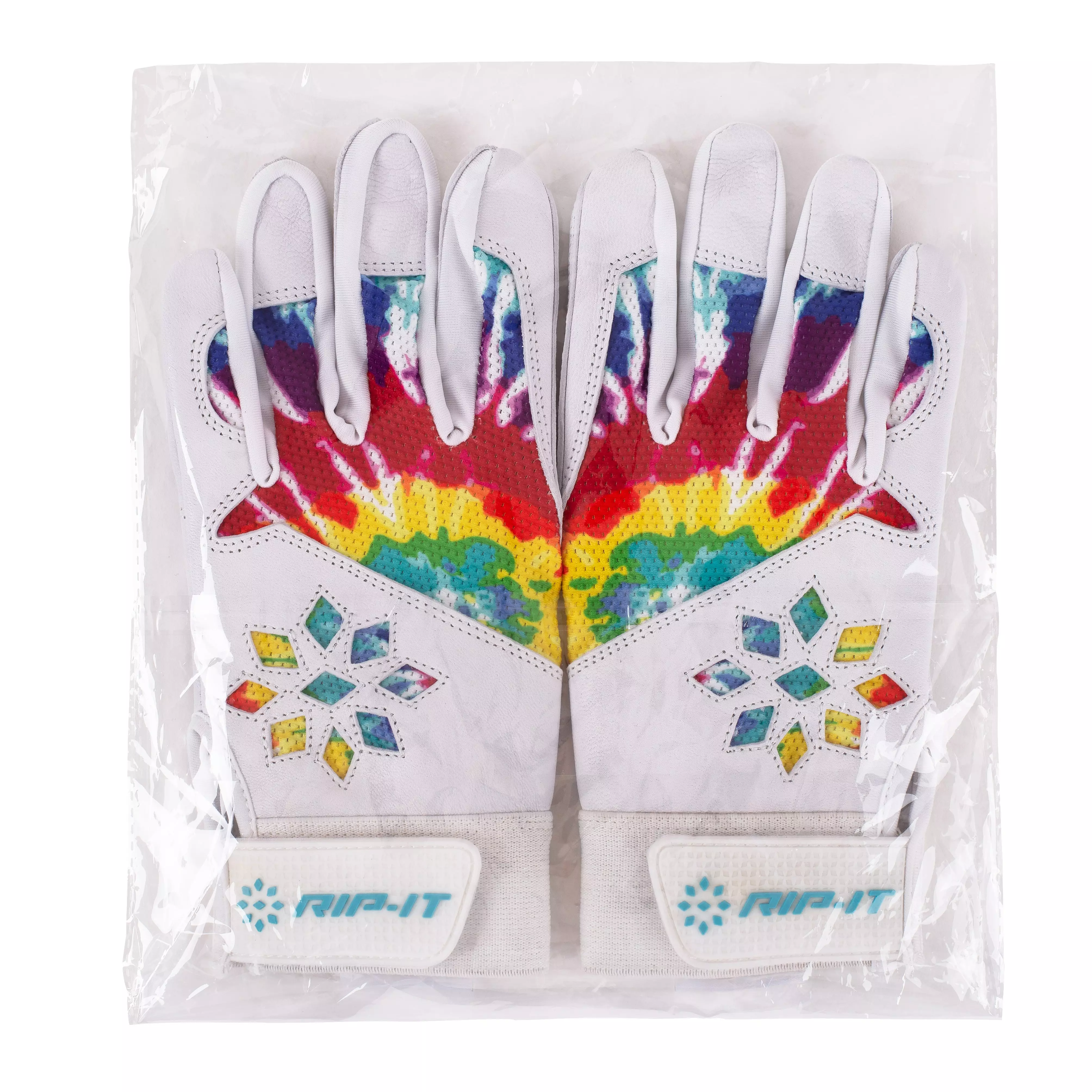 RIP-IT Girls' Blister Control Softball Batting Gloves - Tie Dye - MULTI-COLOR
