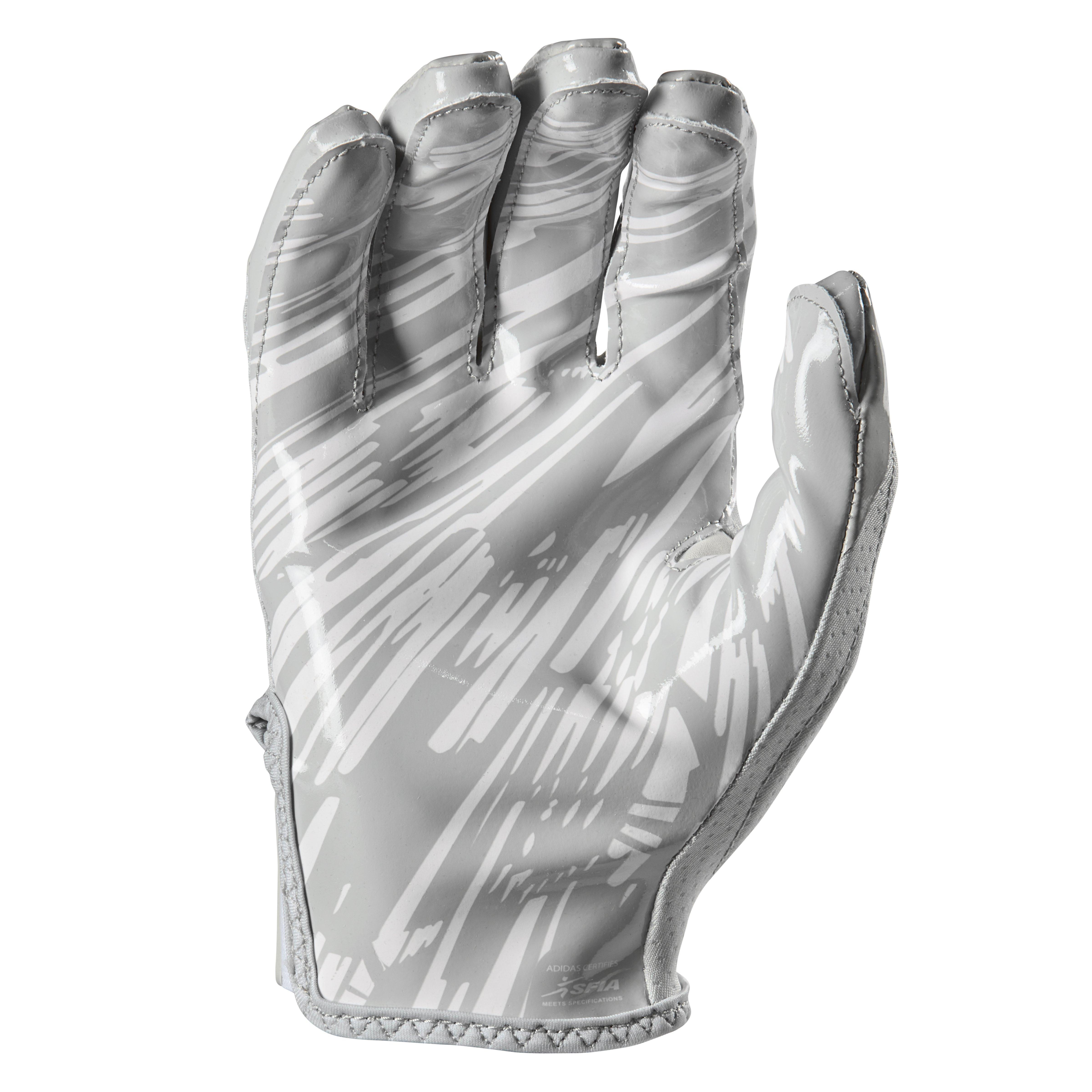 adidas Freak 6.0 Football Receiver Gloves - Grey/White - GREY/WHITE Thumbnail View 2