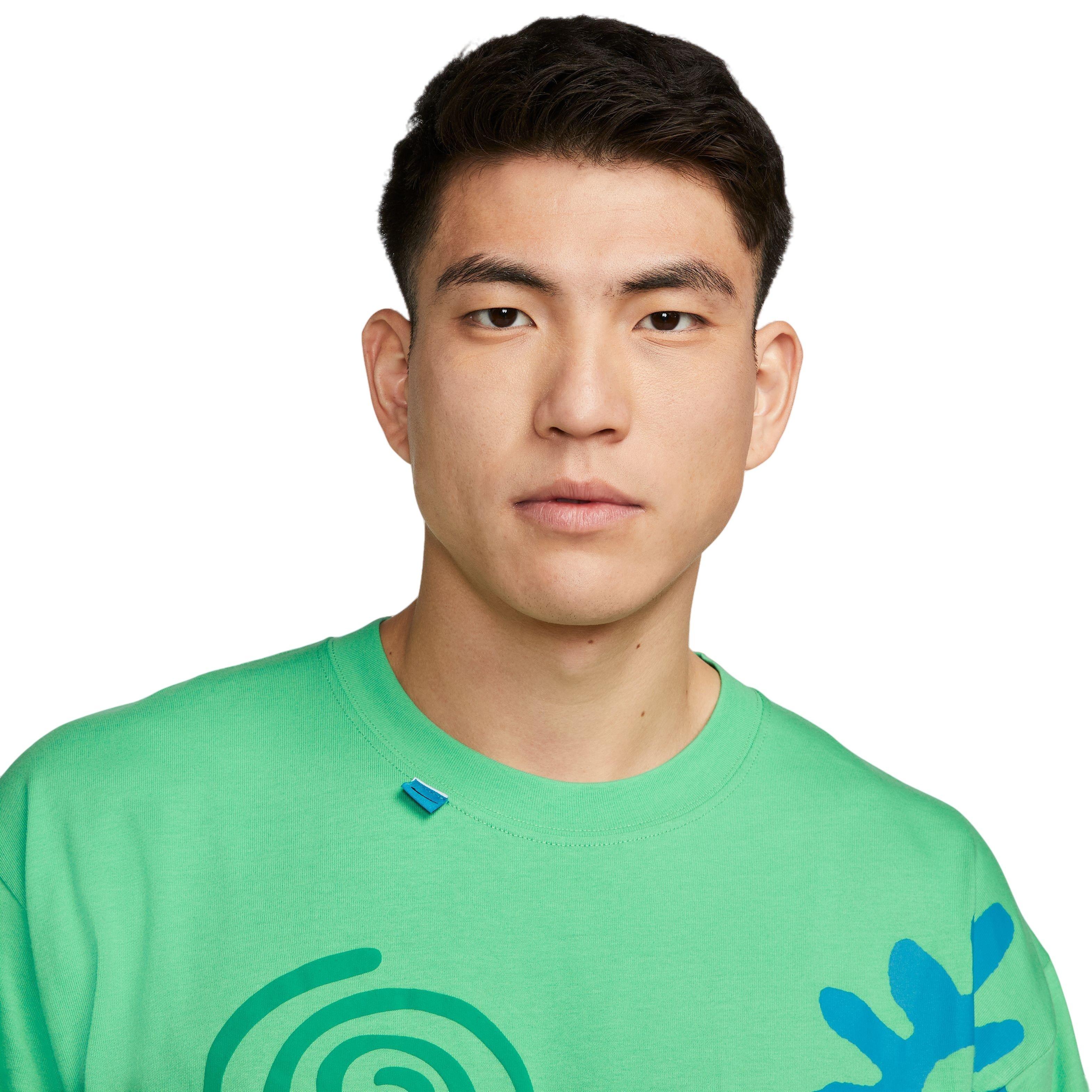 Nike Men Sportswear Max90 Gel Vibe Tee-Green - GREEN Thumbnail View 3