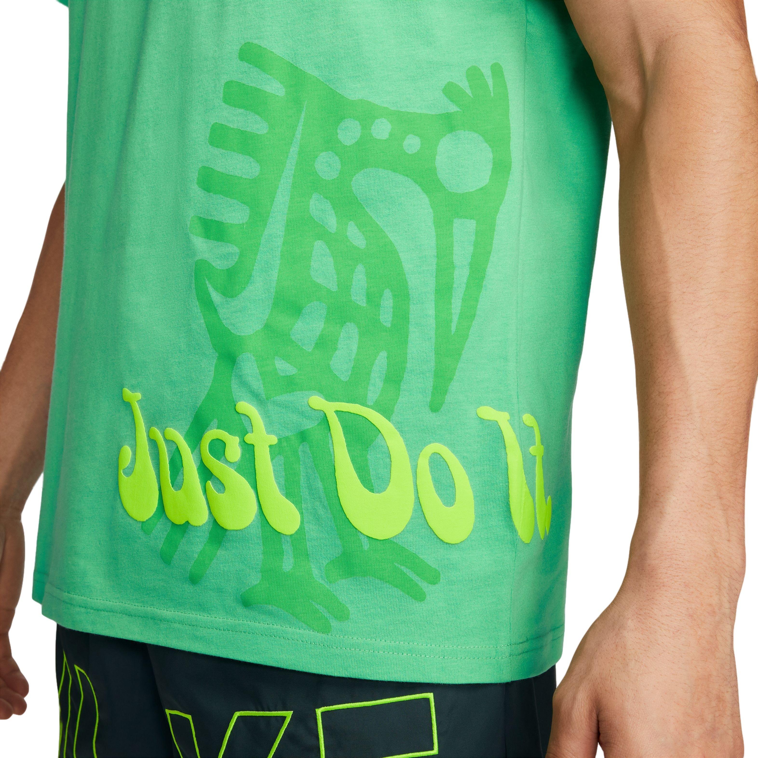 Nike Men Sportswear Max90 Gel Vibe Tee-Green - GREEN Thumbnail View 5