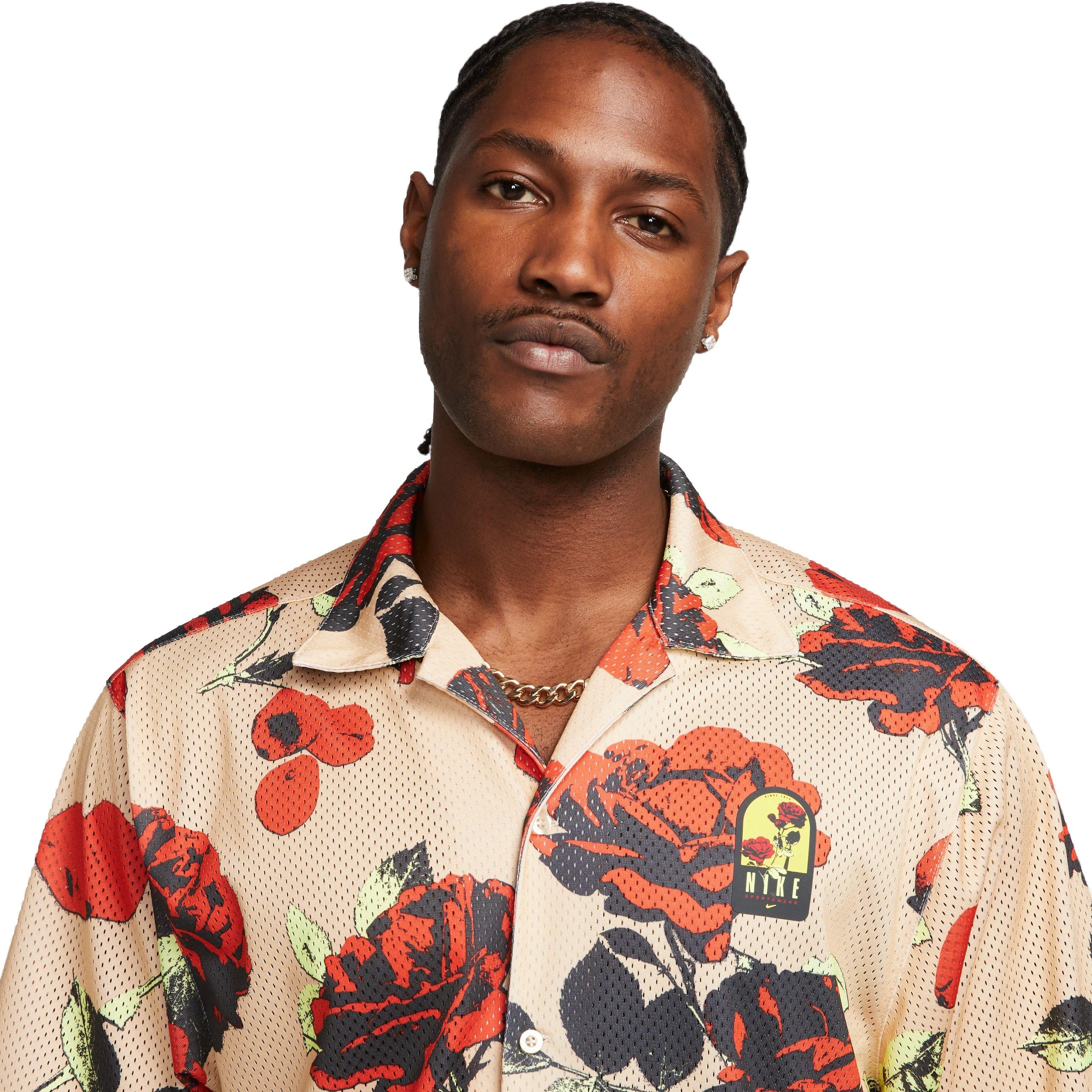 Nike floral best sale mens shirt