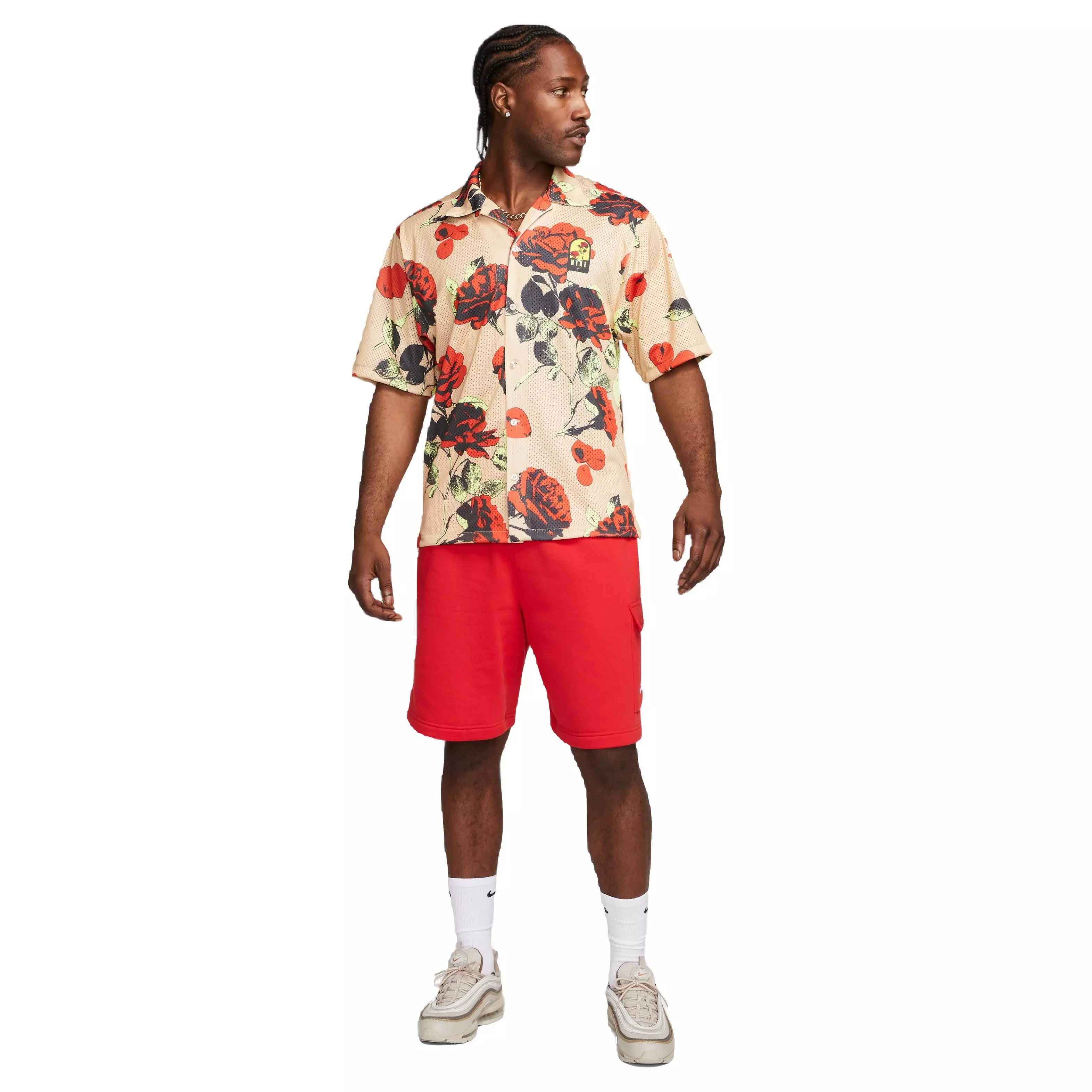 Nike Men's Gel Rose City Button-Up Shirt-Tan - TAN