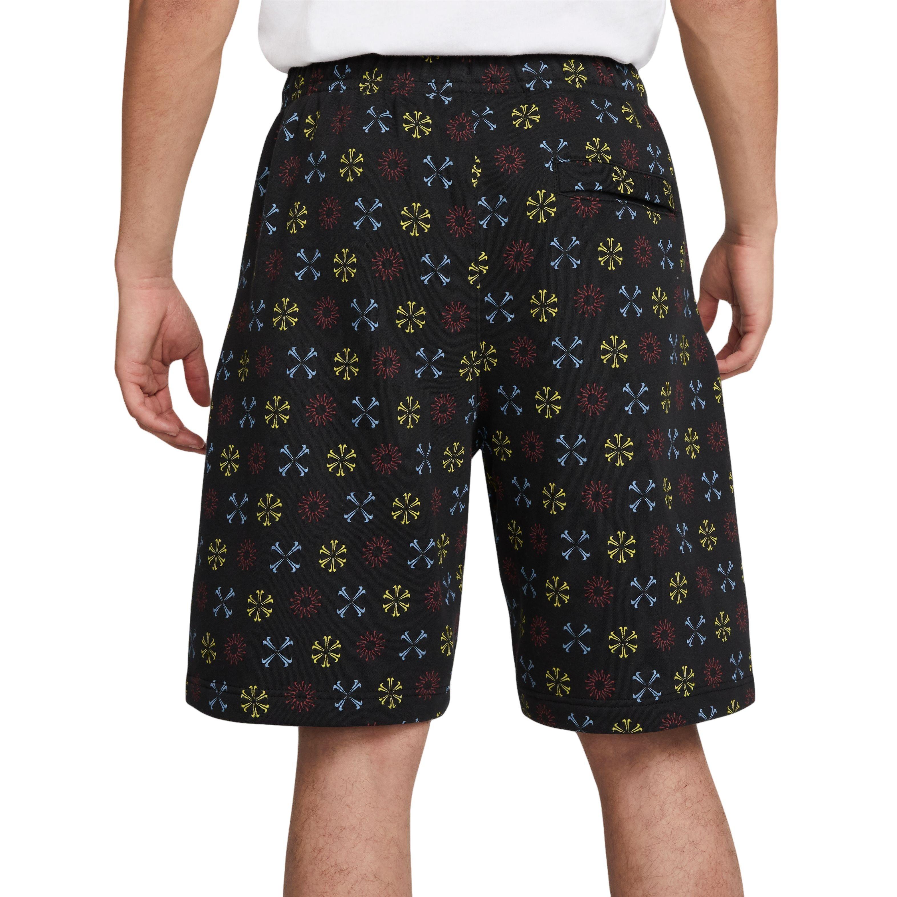 Nike Men's Sportswear Club Fleece Monogram Shorts-Black - BLACK Thumbnail View 2