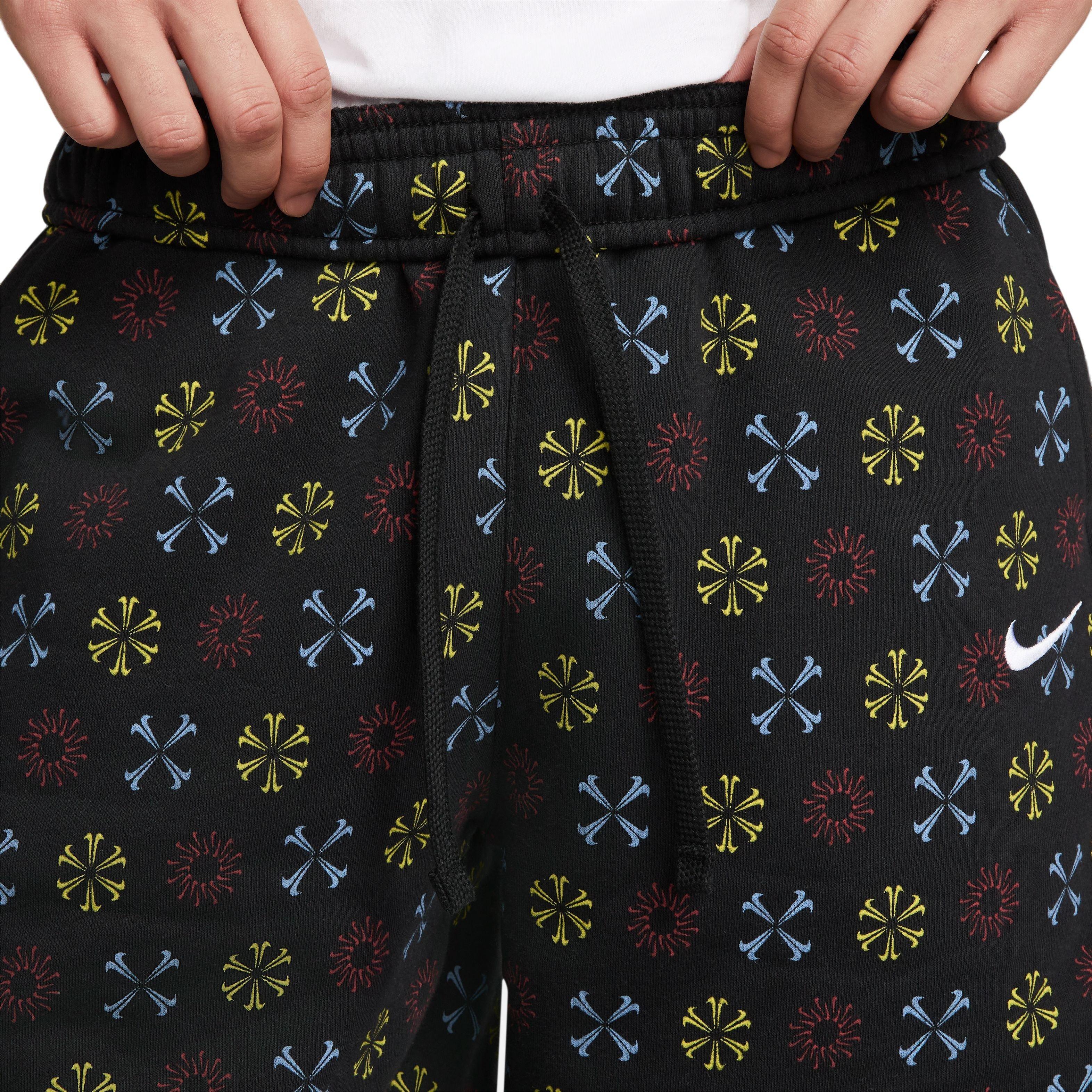 Nike Men's Sportswear Club Fleece Monogram Shorts-Black - BLACK Thumbnail View 3