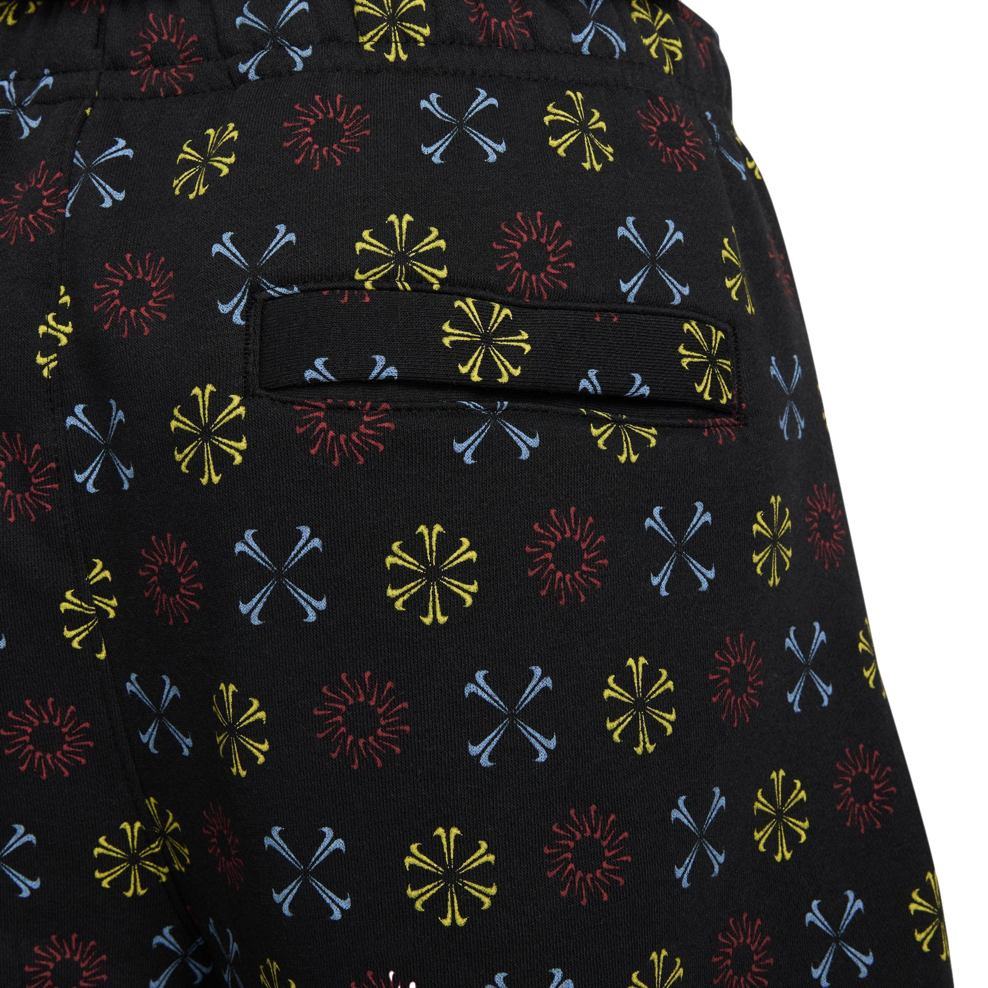 Nike Men's Sportswear Club Fleece Monogram Shorts-Black - BLACK Thumbnail View 5