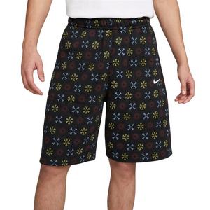 Nike Men's Sportswear Club Fleece Monogram Shorts-Black