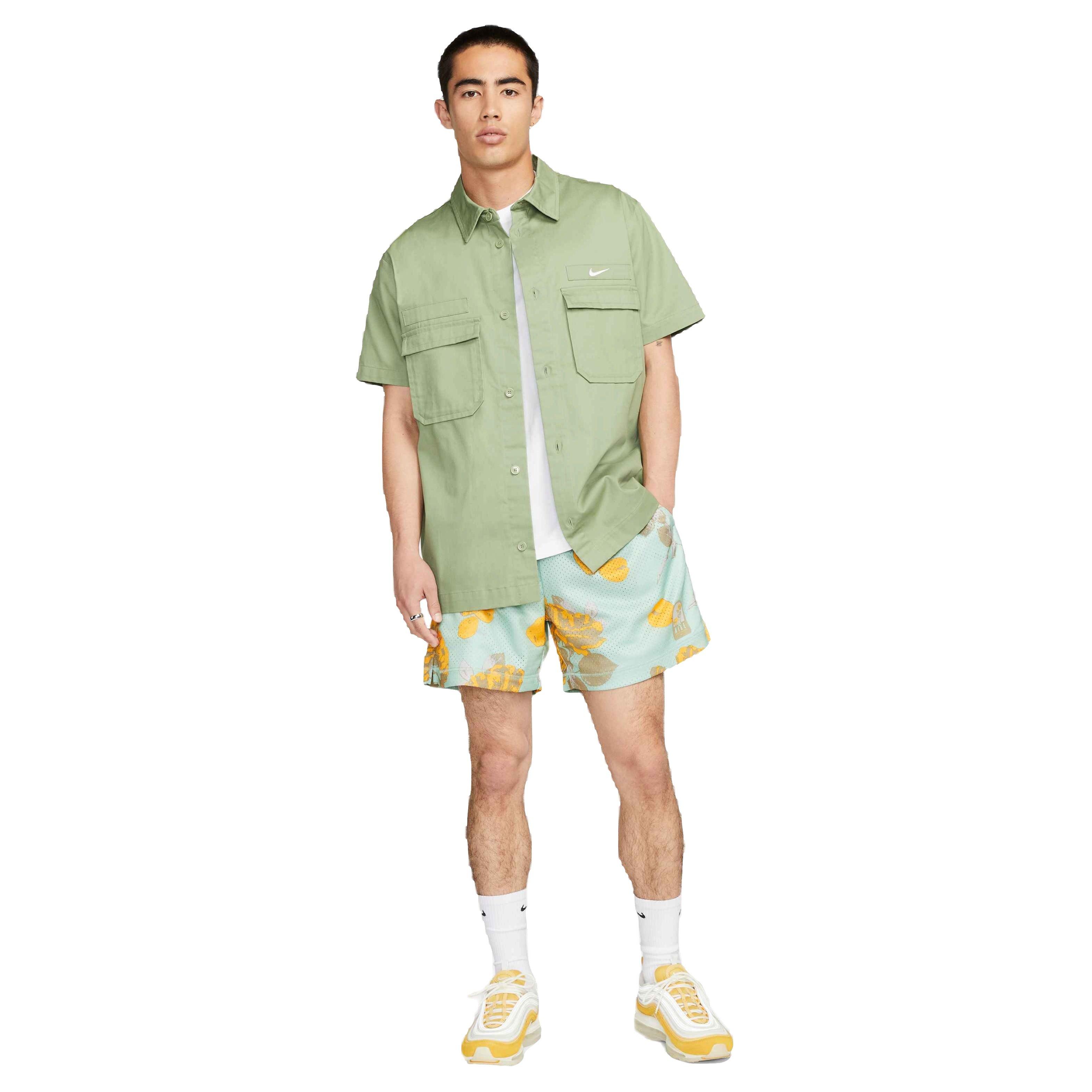 Nike Men's Sportswear Authentics City of Roses Mesh Shorts-Green - GREEN Thumbnail View 6