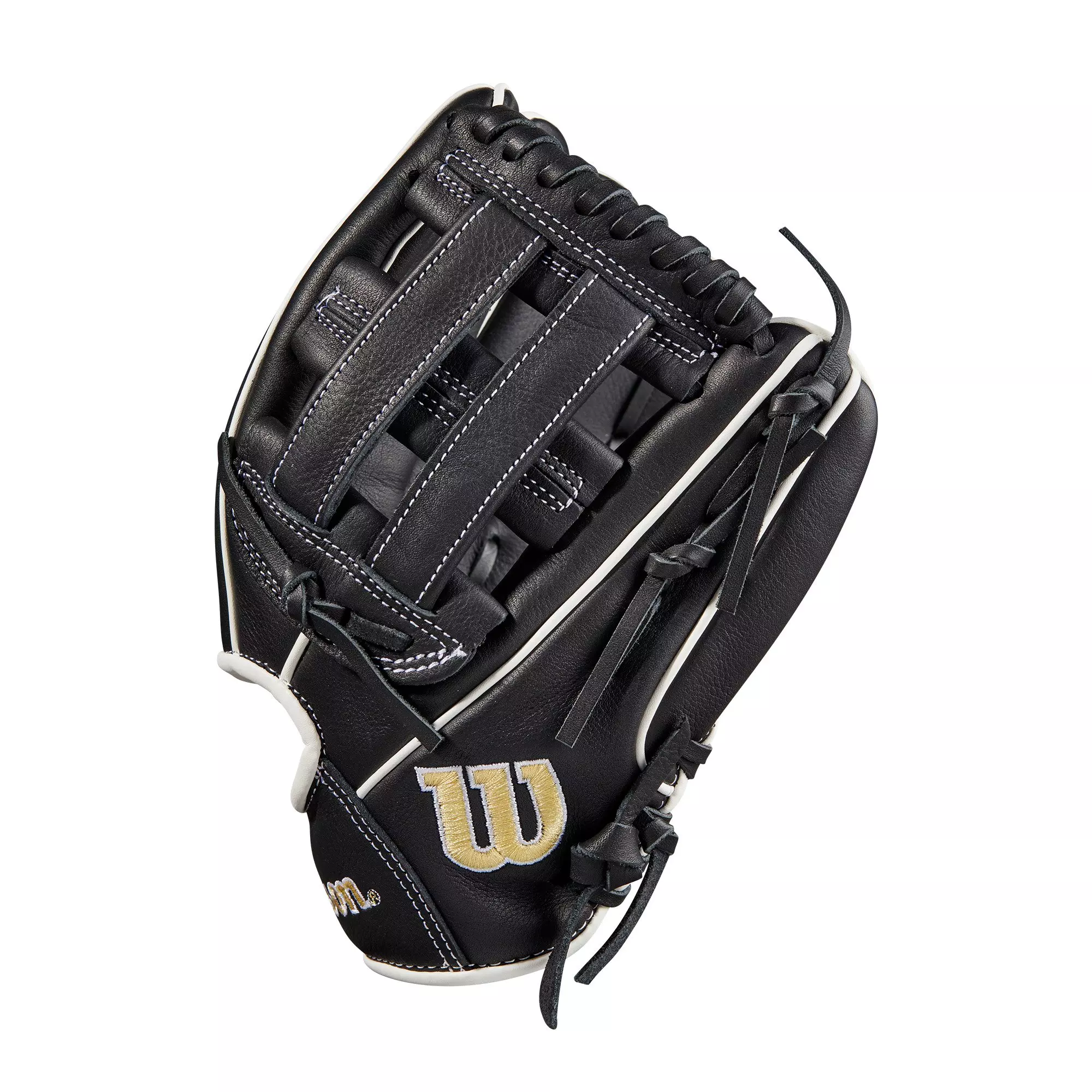Wilson A500 10.5" Baseball Fielders Glove - BLACK/WHITE