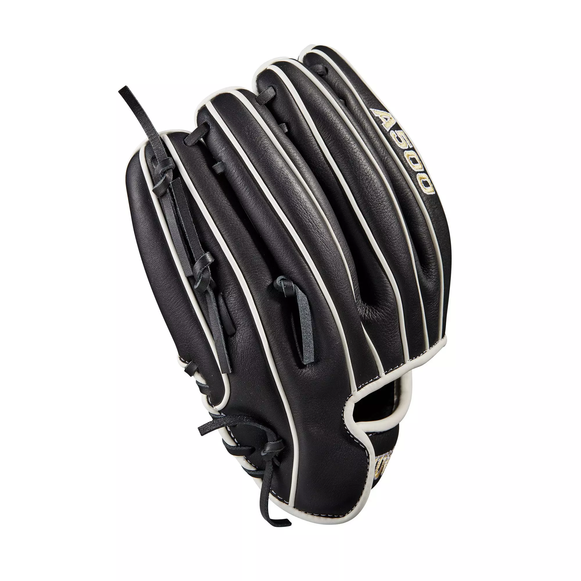 Wilson A500 10.5" Baseball Fielders Glove - BLACK/WHITE