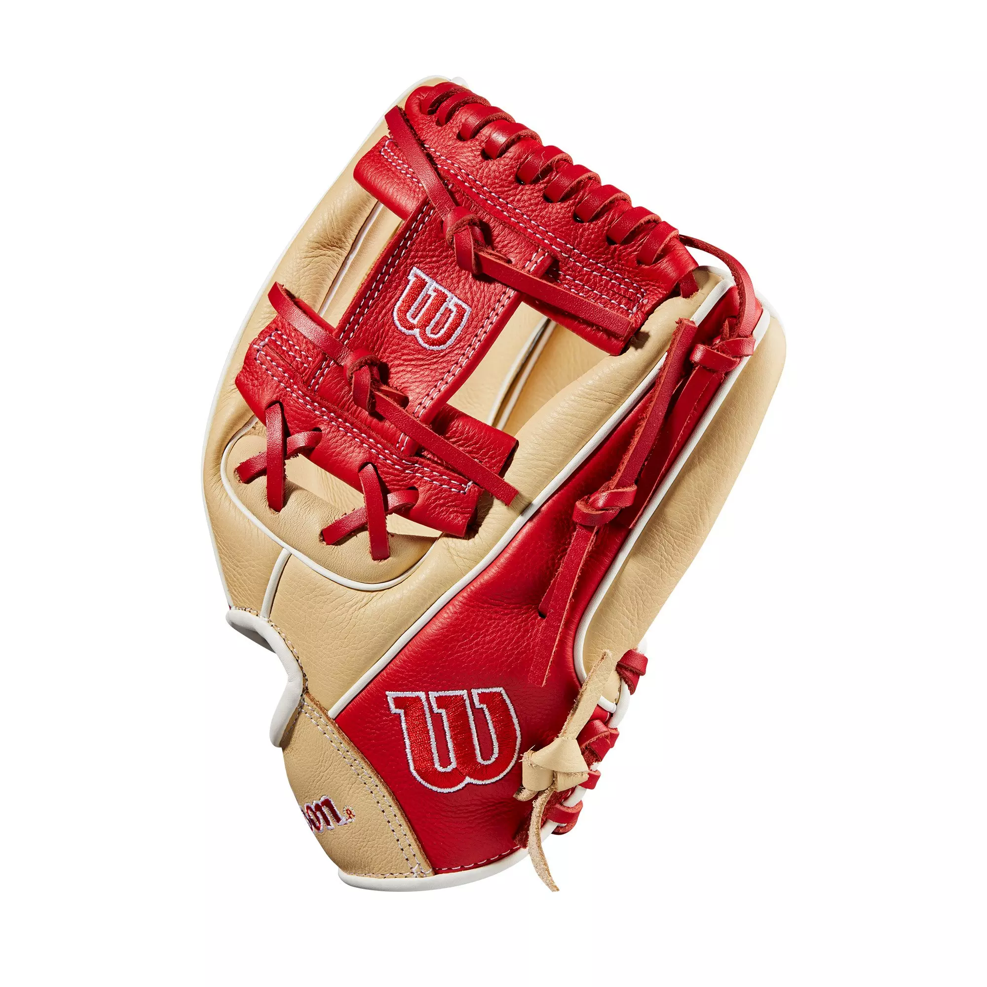Wilson A500 11" Baseball Fielders Glove - Red/Beige - RED