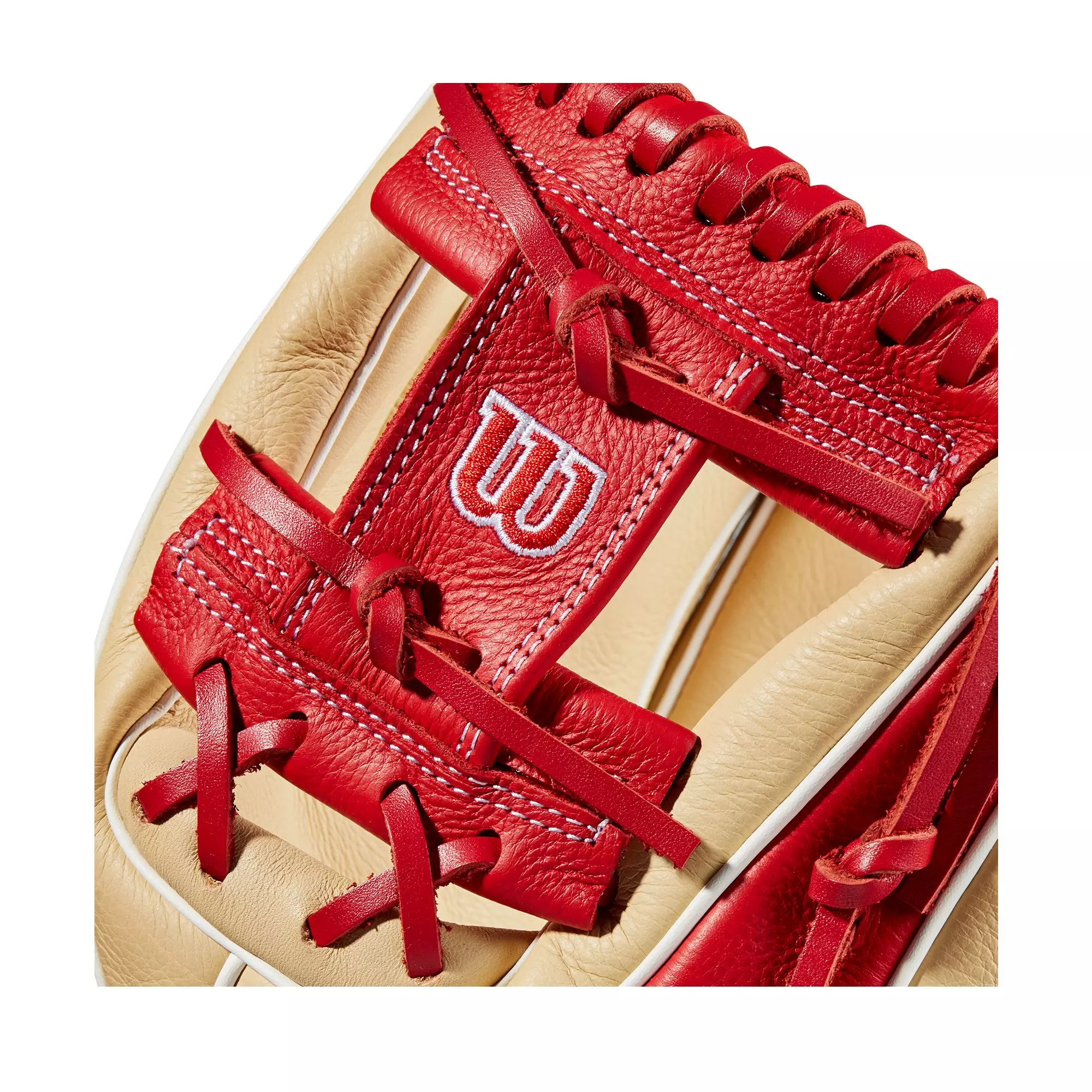 Wilson A500 11" Baseball Fielders Glove - Red/Beige - RED