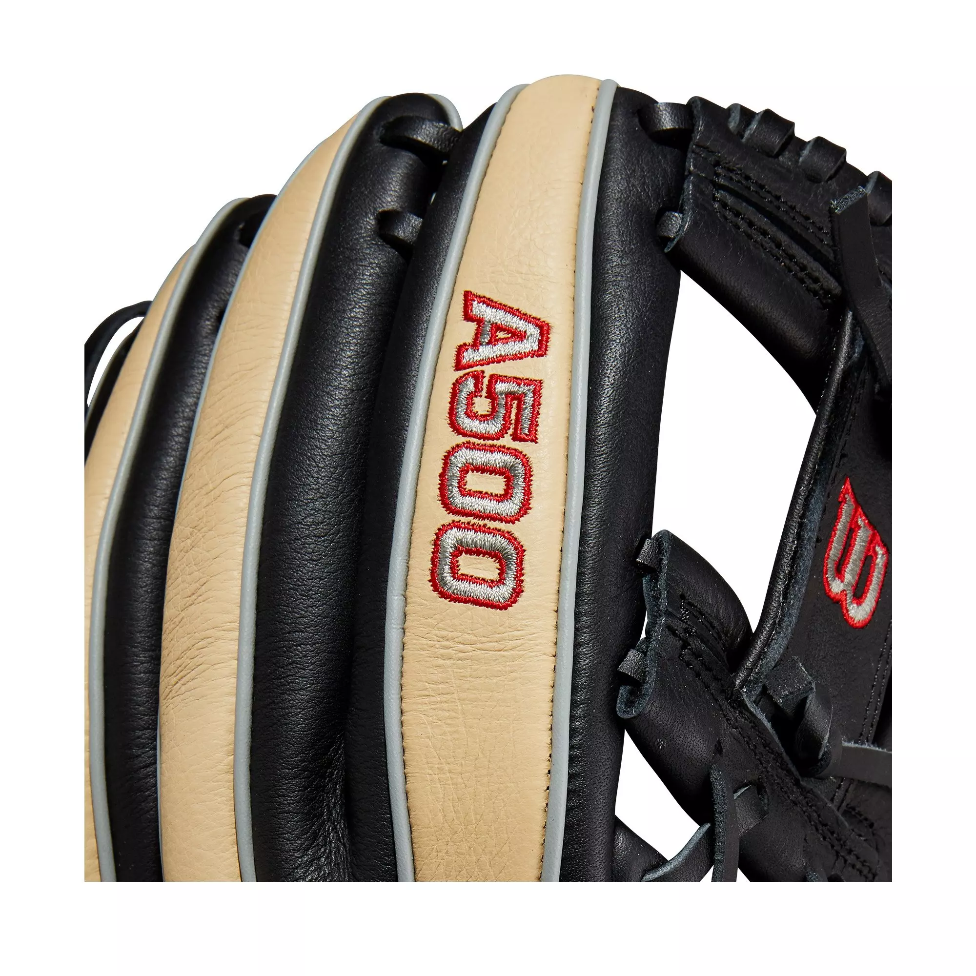 Wilson A500 11.5" Baseball Fielders Glove - BLACK/TAN
