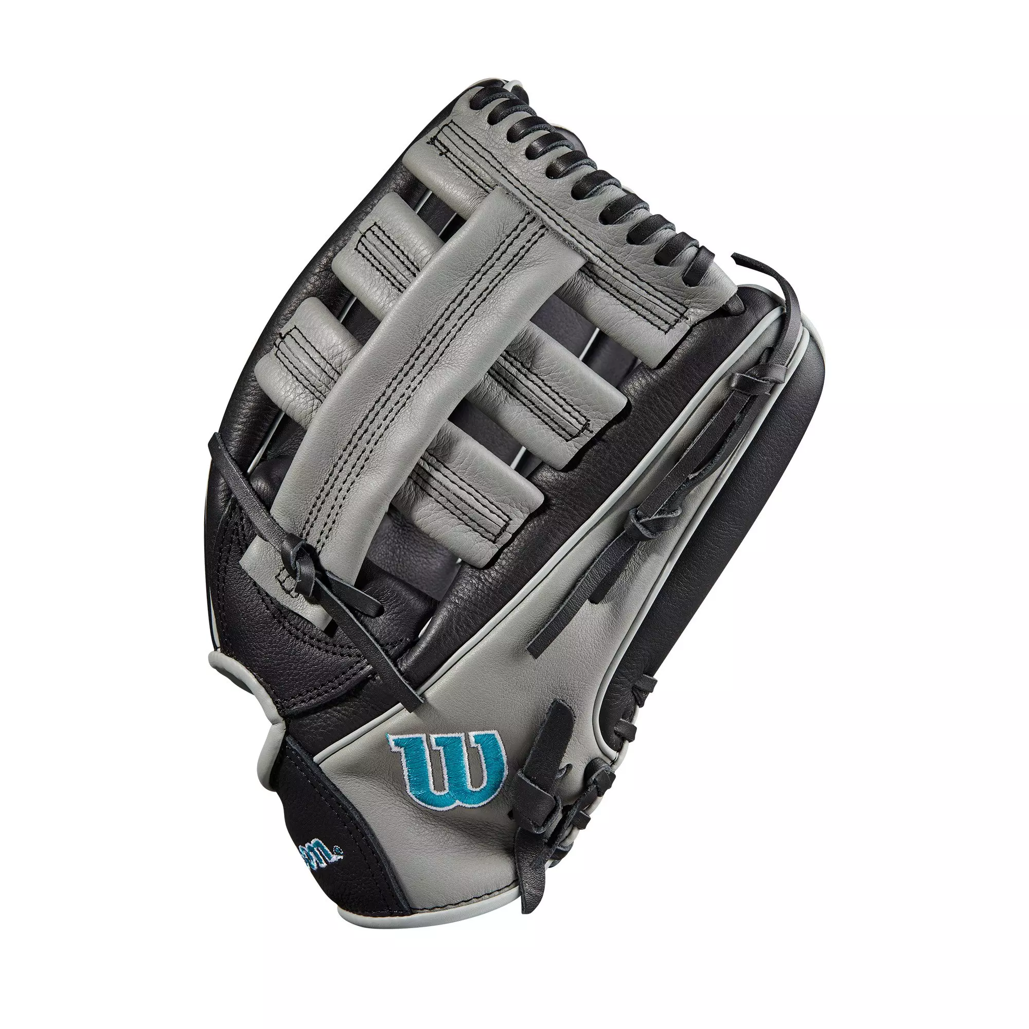 Wilson Youth A500 Utility 12.5" Fielders Baseball Glove - BLACK/GREY