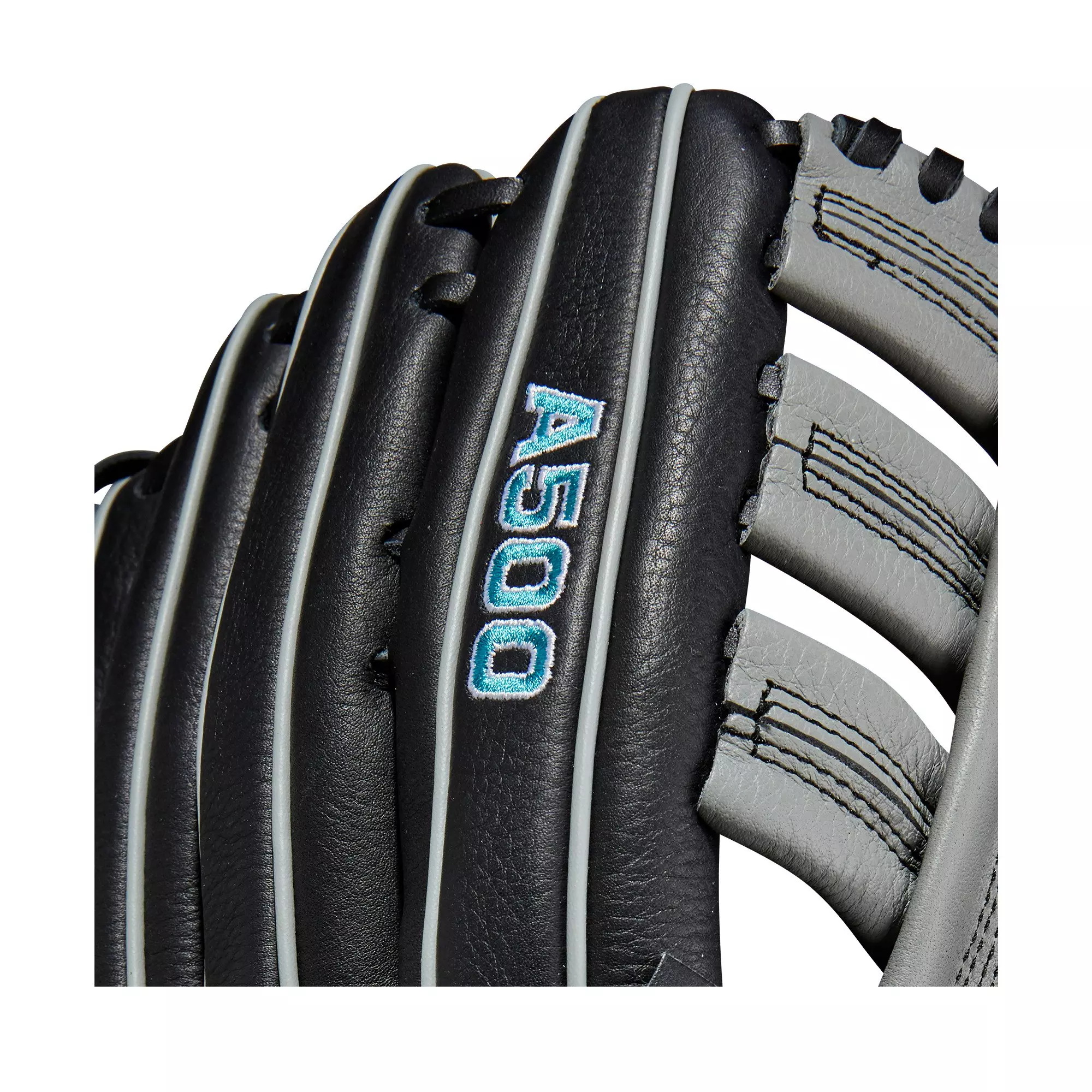 Wilson Youth A500 Utility 12.5" Fielders Baseball Glove - BLACK/GREY