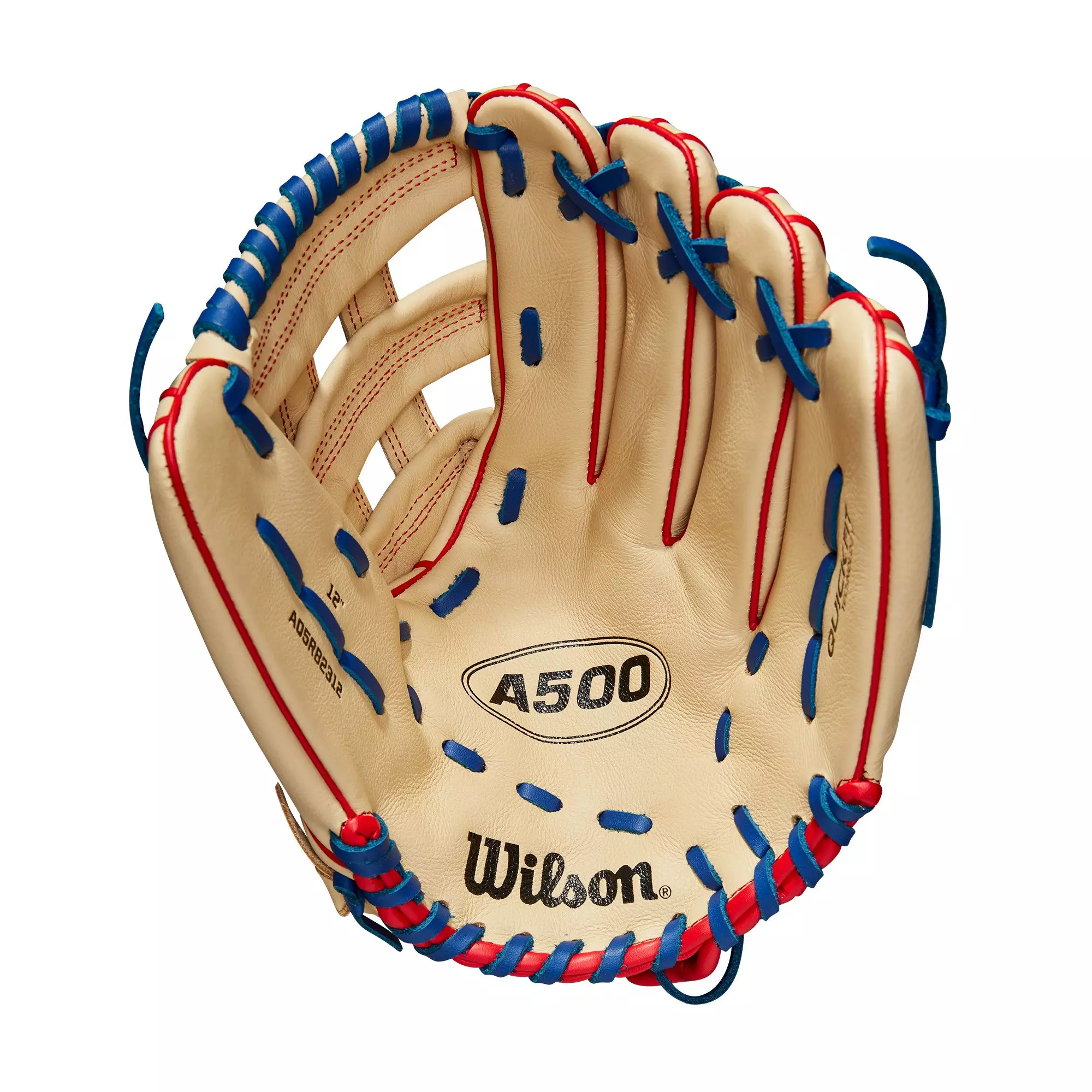 Wilson Youth A500 12" Utility Baseball Fielders Glove - LHT - RED/ROYAL