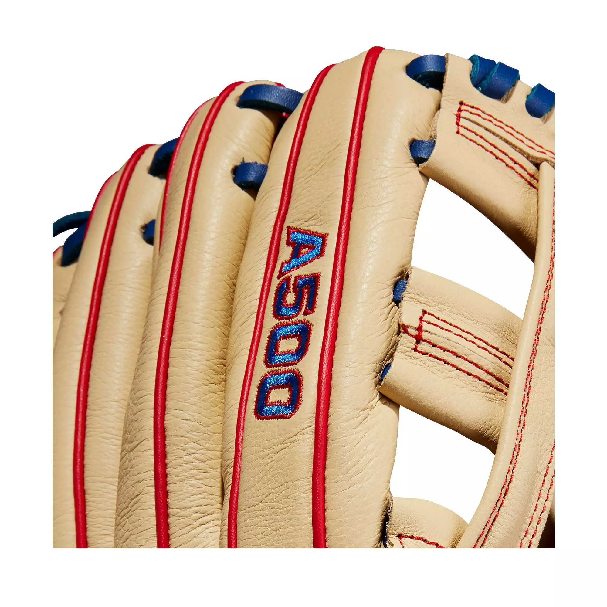 Wilson Youth A500 12" Utility Baseball Fielders Glove - LHT - RED/ROYAL