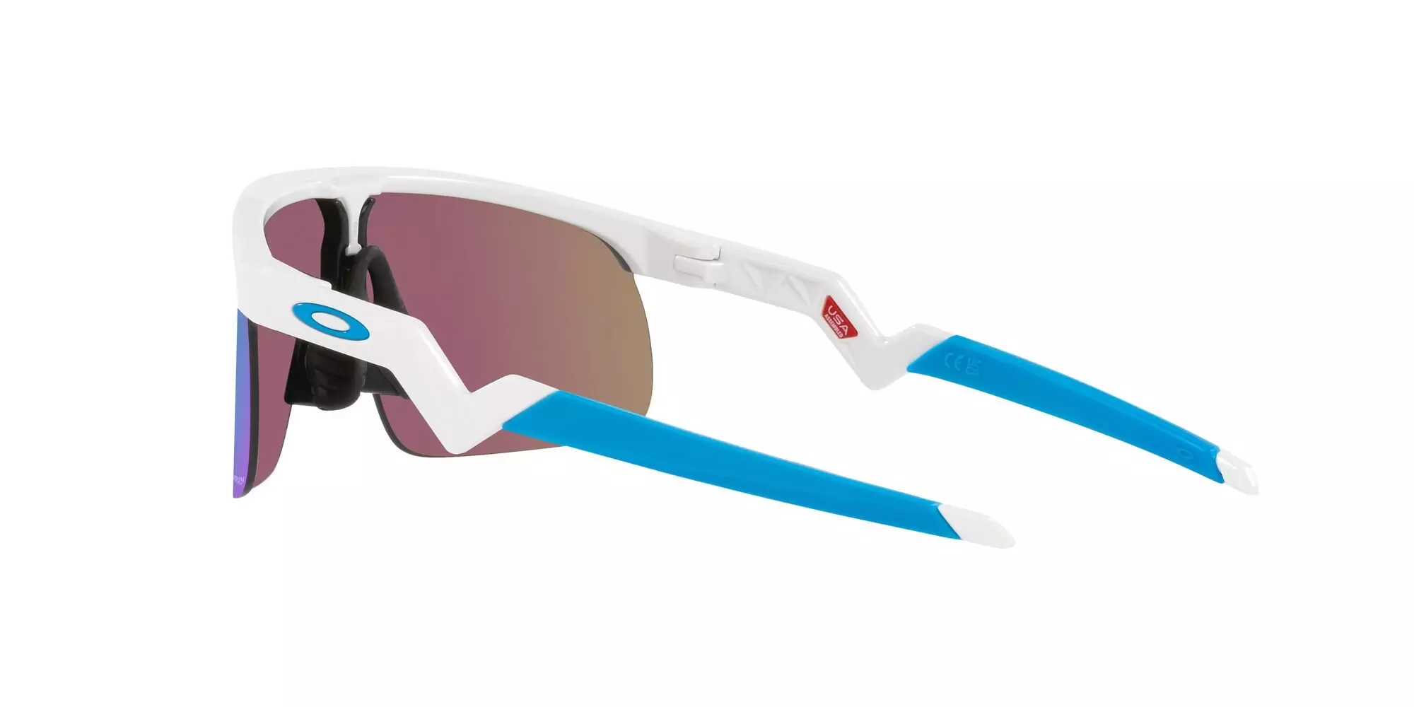Oakley Youth Resistor Prizm Sapphire Sunglasses - Polished White - WHITE/BLUE