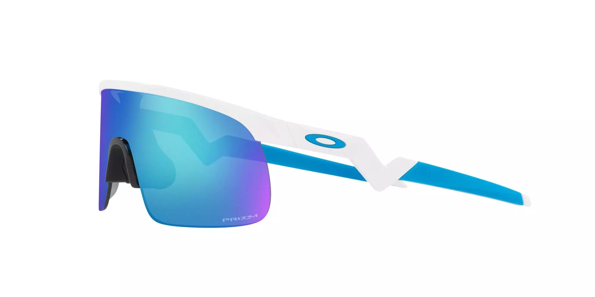 Oakley Youth Resistor Prizm Sapphire Sunglasses - Polished White - WHITE/BLUE
