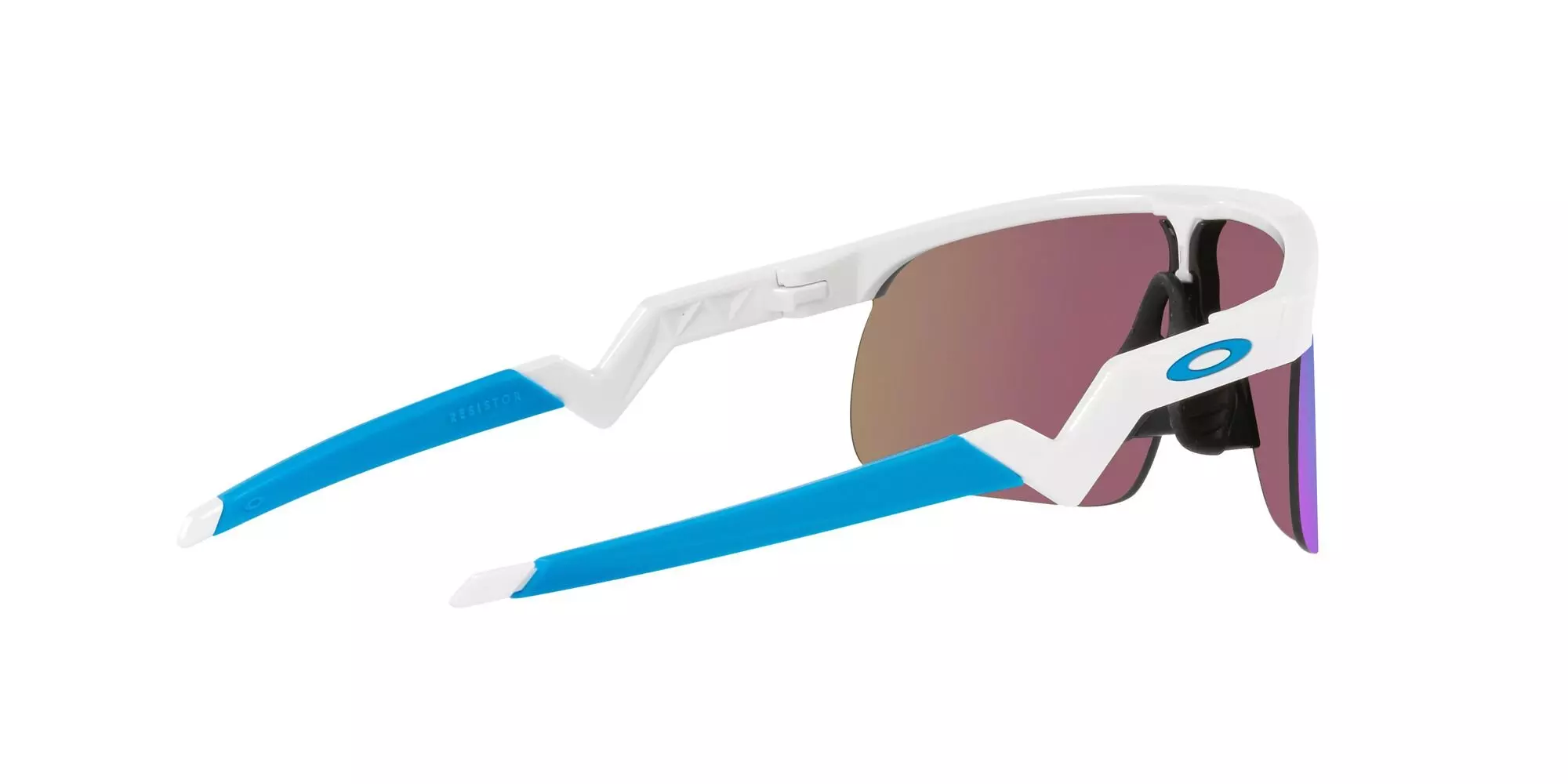 Oakley Youth Resistor Prizm Sapphire Sunglasses - Polished White - WHITE/BLUE