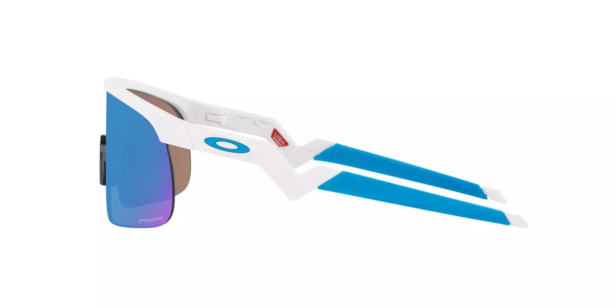 Oakley Youth Resistor Prizm Sapphire Sunglasses - Polished White - WHITE/BLUE