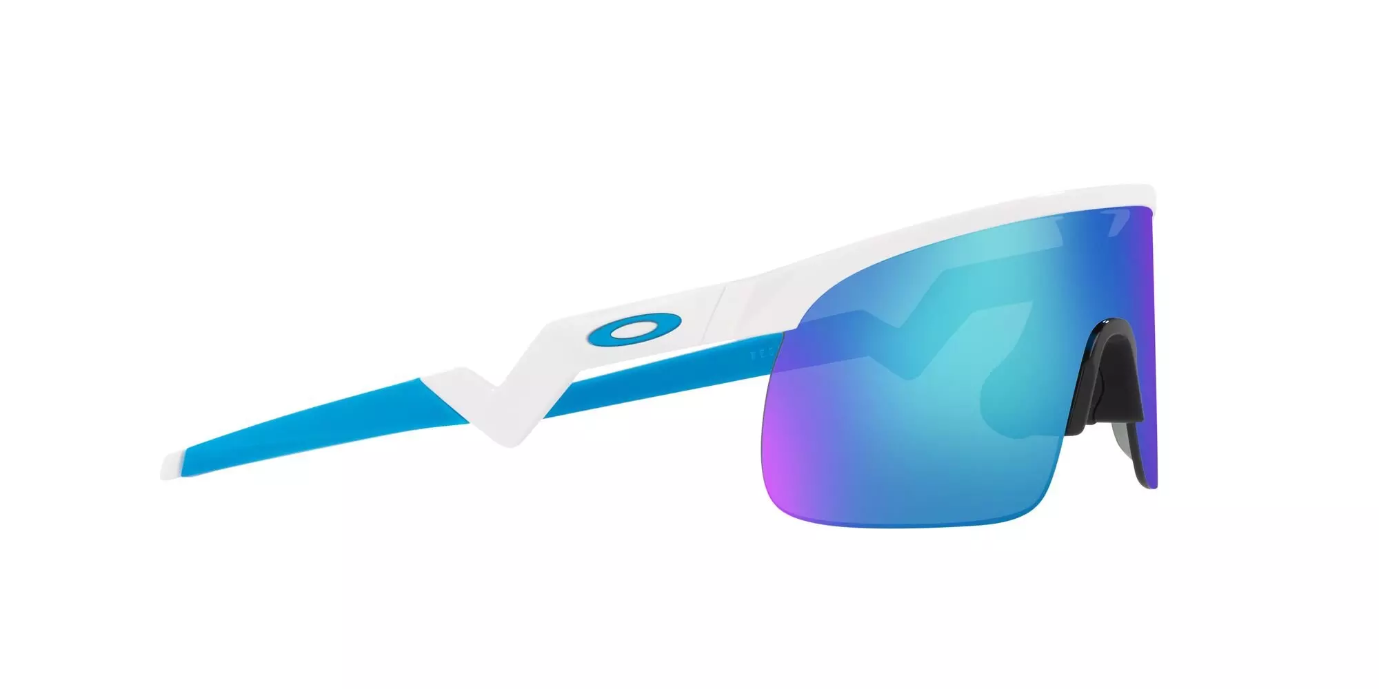 Oakley Youth Resistor Prizm Sapphire Sunglasses - Polished White - WHITE/BLUE