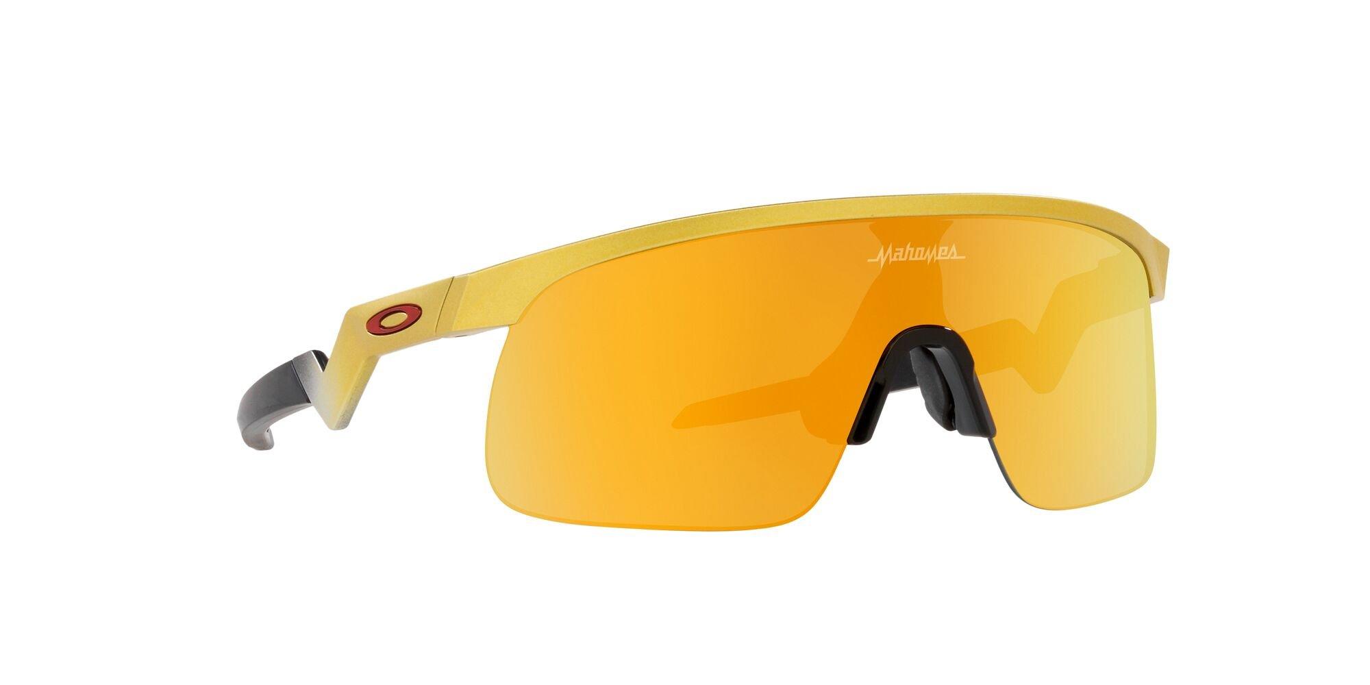 Oakley Resistor x Patrick Mahomes II Sunglasses (Youth Fit) - Prizm 24k Lenses & Olympic Gold Frame
